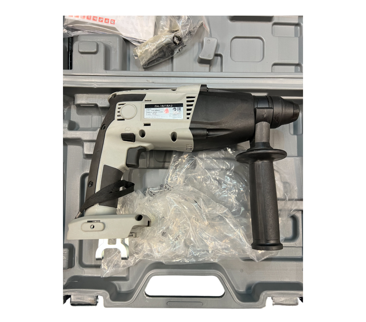 Аккумуляторный перфоратор ИНТЕРСКОЛ ПА-18/18Л2, 18 В, 1.3 Дж, 6900 уд/мин, без АКБ и ЗУ, в кейсе (УЦЕНЕННЫЙ ТОВАР) (329.0.0.74/U)