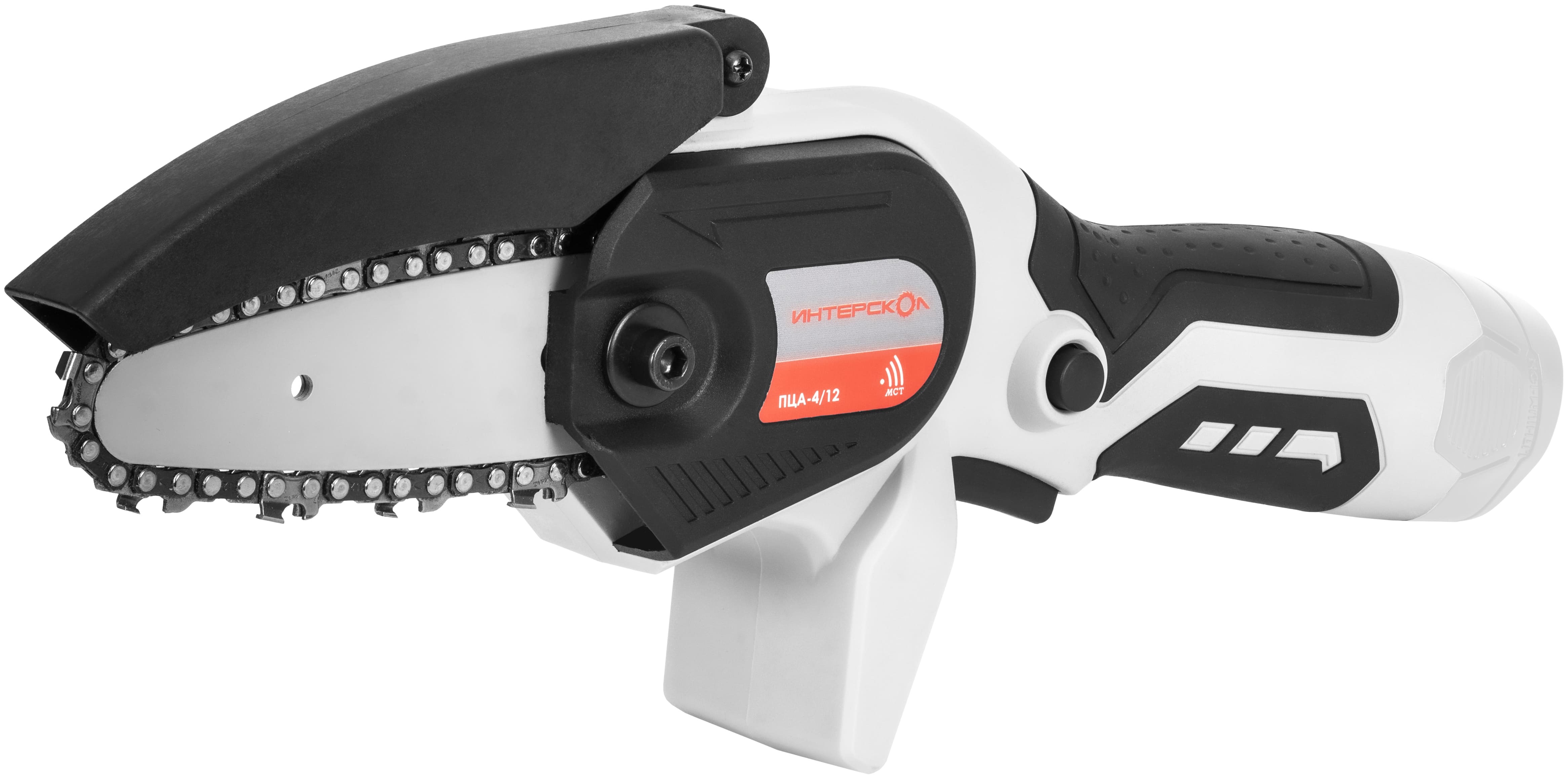 Аккумуляторная цепная пила ИНТЕРСКОЛ ПЦА-4/12, 12 В, 10 см, 3.9 м/с, без АКБ и ЗУ (811.0.0.70)
