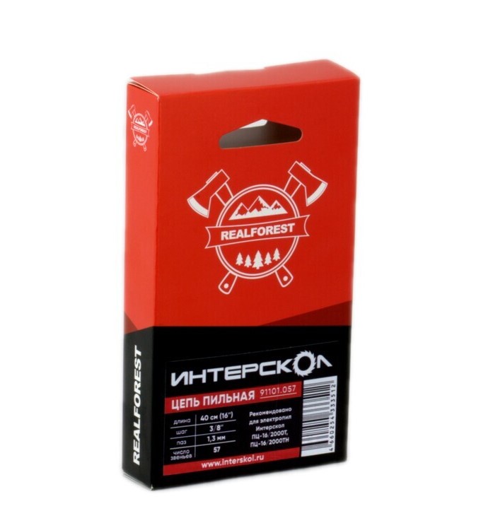 Цепь пильная ИНТЕРСКОЛ 40 см, 3/8", 1.3 мм, 57 звеньев (91101.057)