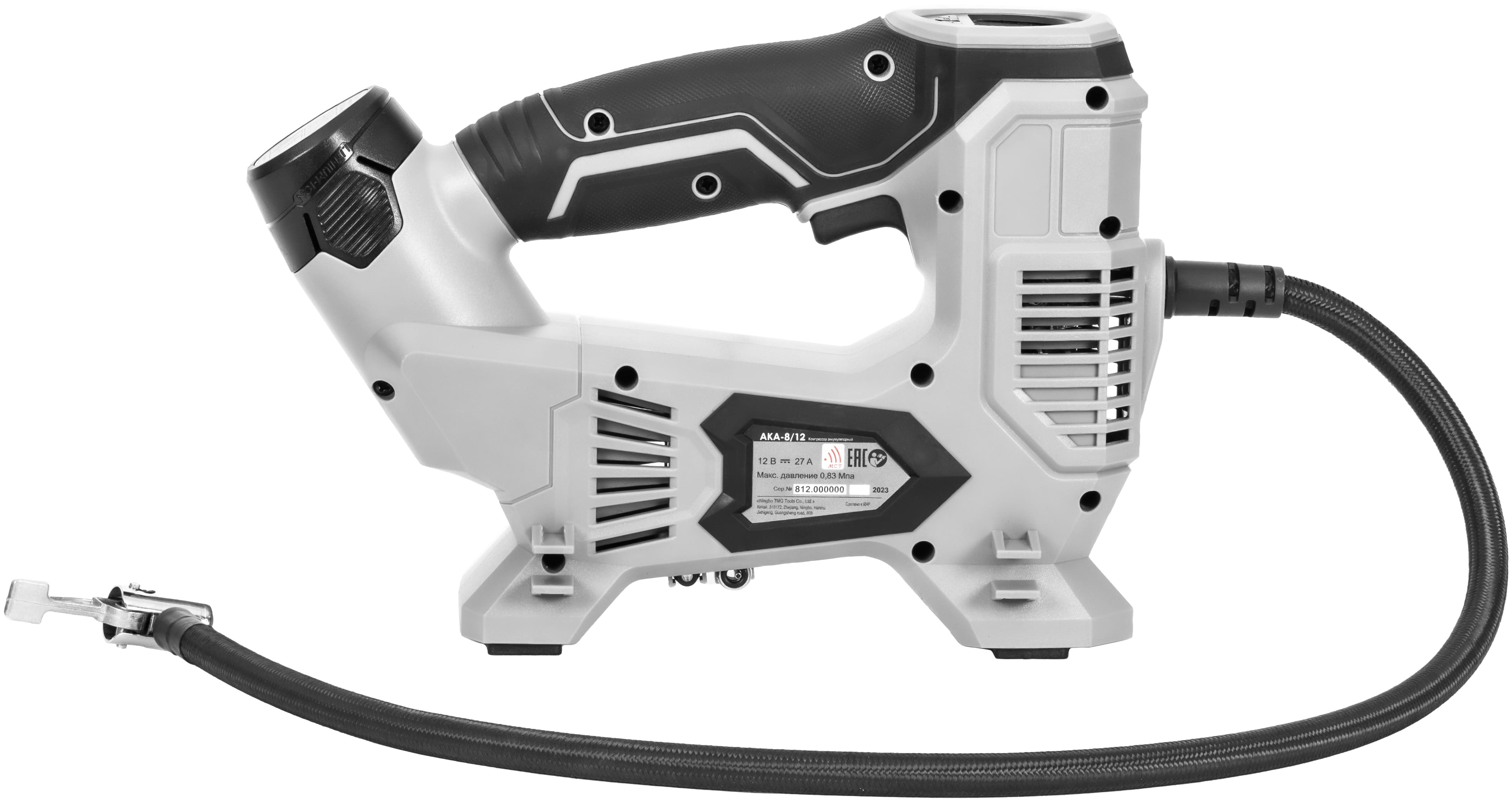 Аккумуляторный компрессор ИНТЕРСКОЛ АКА-8/12ЭМ, 12 В, 10.3 бар, 60 л/мин, с 2 АКБ 2 Ач и ЗУ