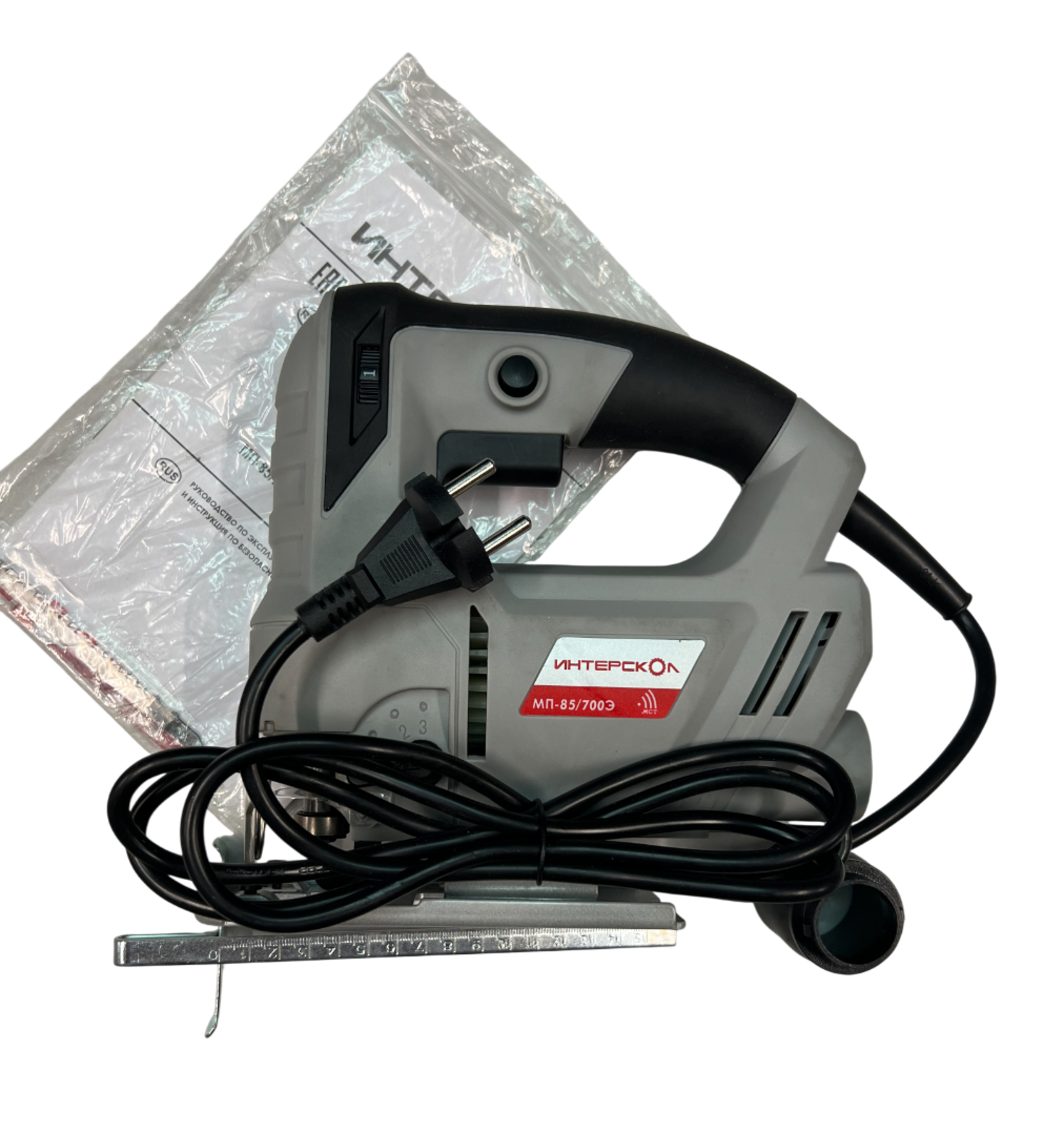 Лобзик ИНТЕРСКОЛ МП-85/700Э, 710 Вт, 3000 ход/мин, 85 мм, (УЦЕНЕННЫЙ ТОВАР) (556.1.0.00/U)