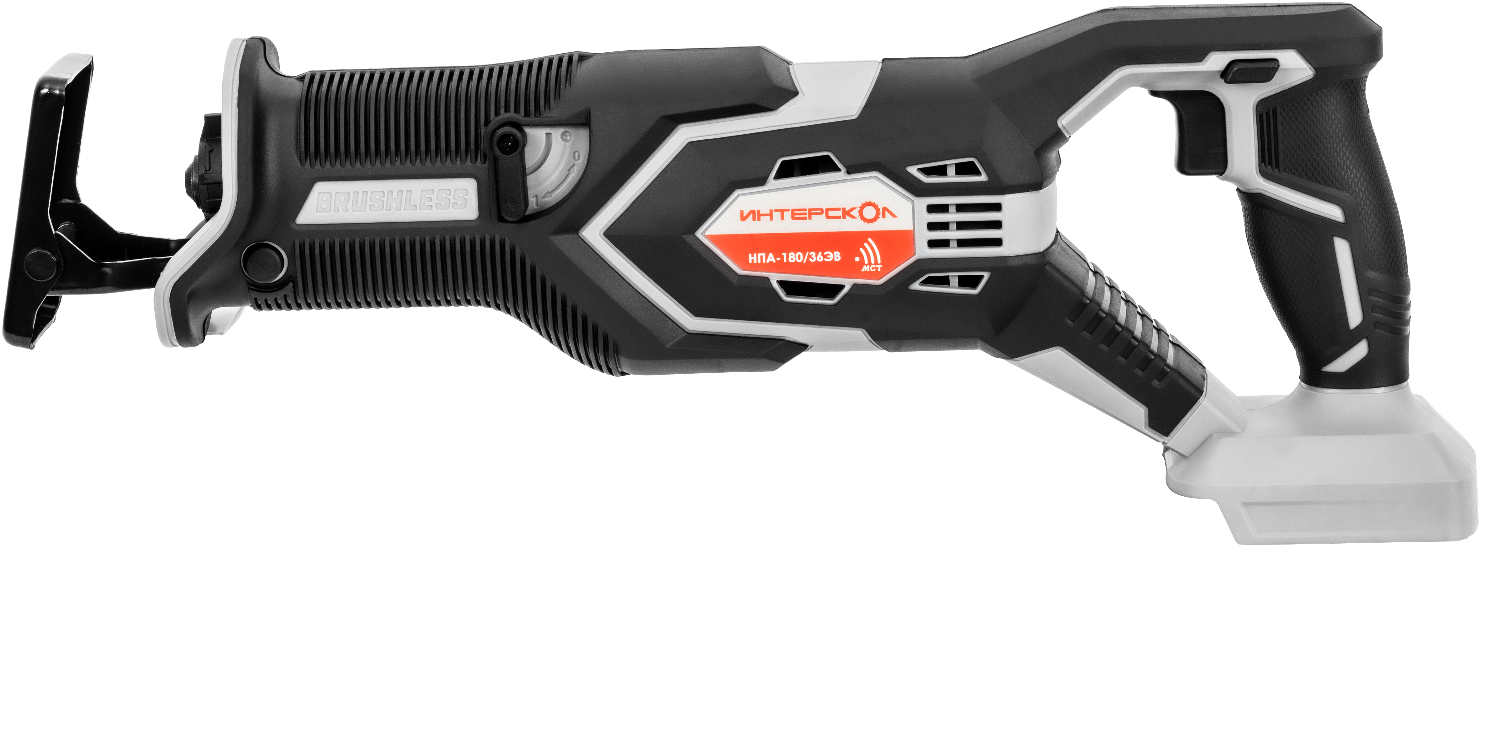 Аккумуляторная сабельная пила ИНТЕРСКОЛ НПА-200/36В, 36 В, 3000 ход/мин, 26 мм, без АКБ и ЗУ (833.0.0.70)