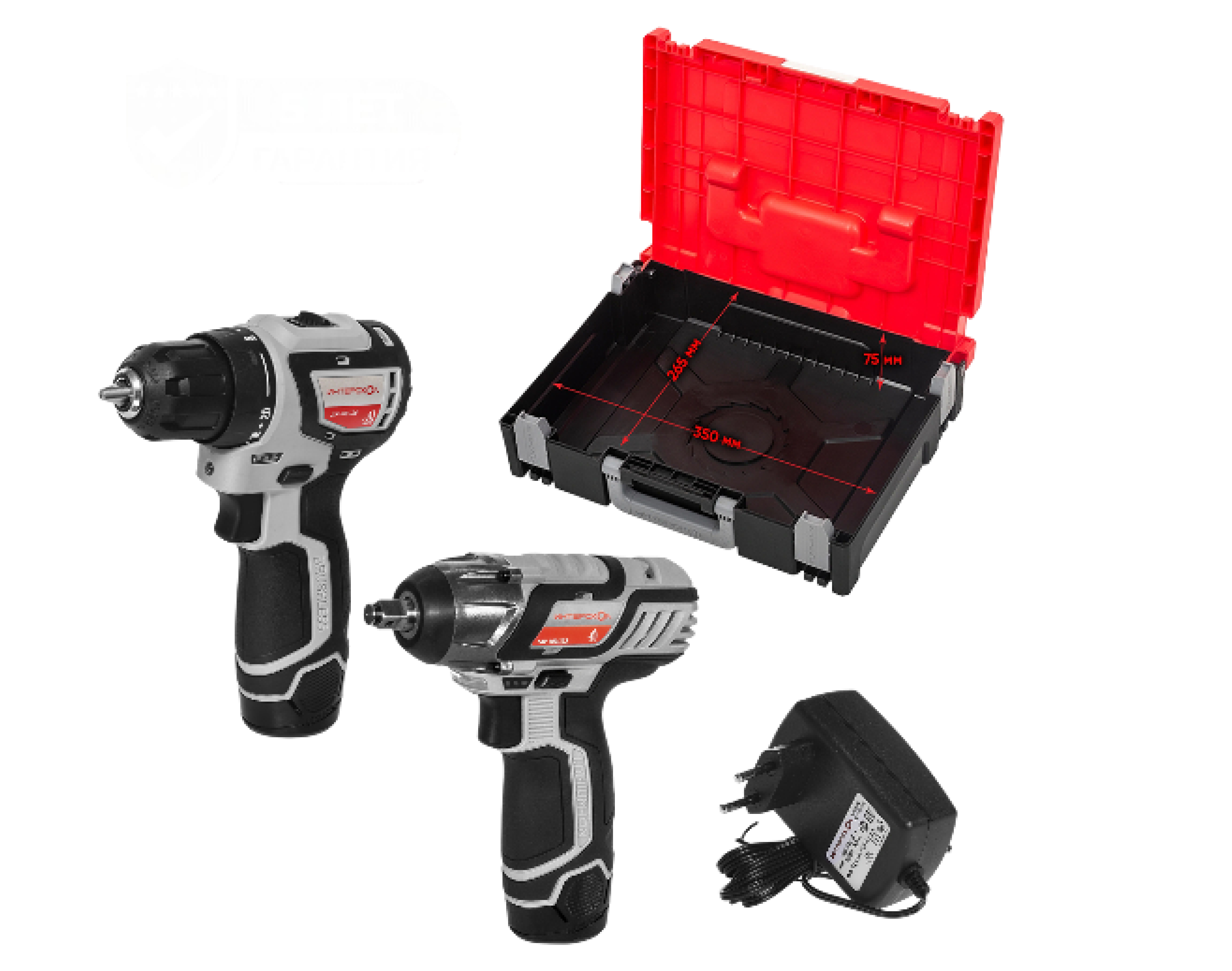 Набор электроинструмента ИНТЕРСКОЛ "Мастер - 1": ДА-10/12В 36 МиниМАКС + ГАУ-100/12Э (687.5.2.70)