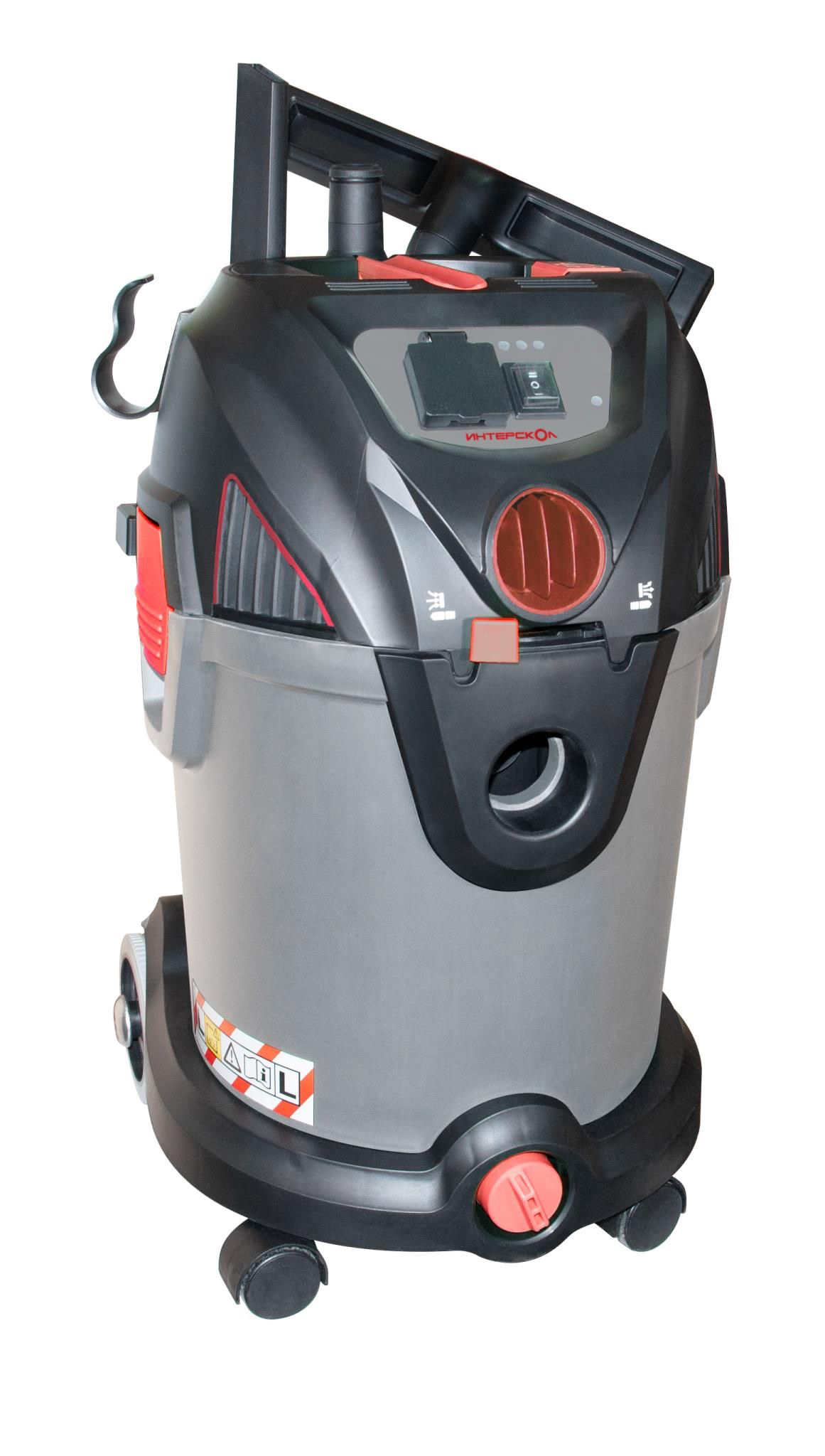 Пылесос строительный ИНТЕРСКОЛ ПУ-30/1400Р, 1400 Вт, 3.6 л/мин, 30 л., с комплектом мешков, 707.1.0.03