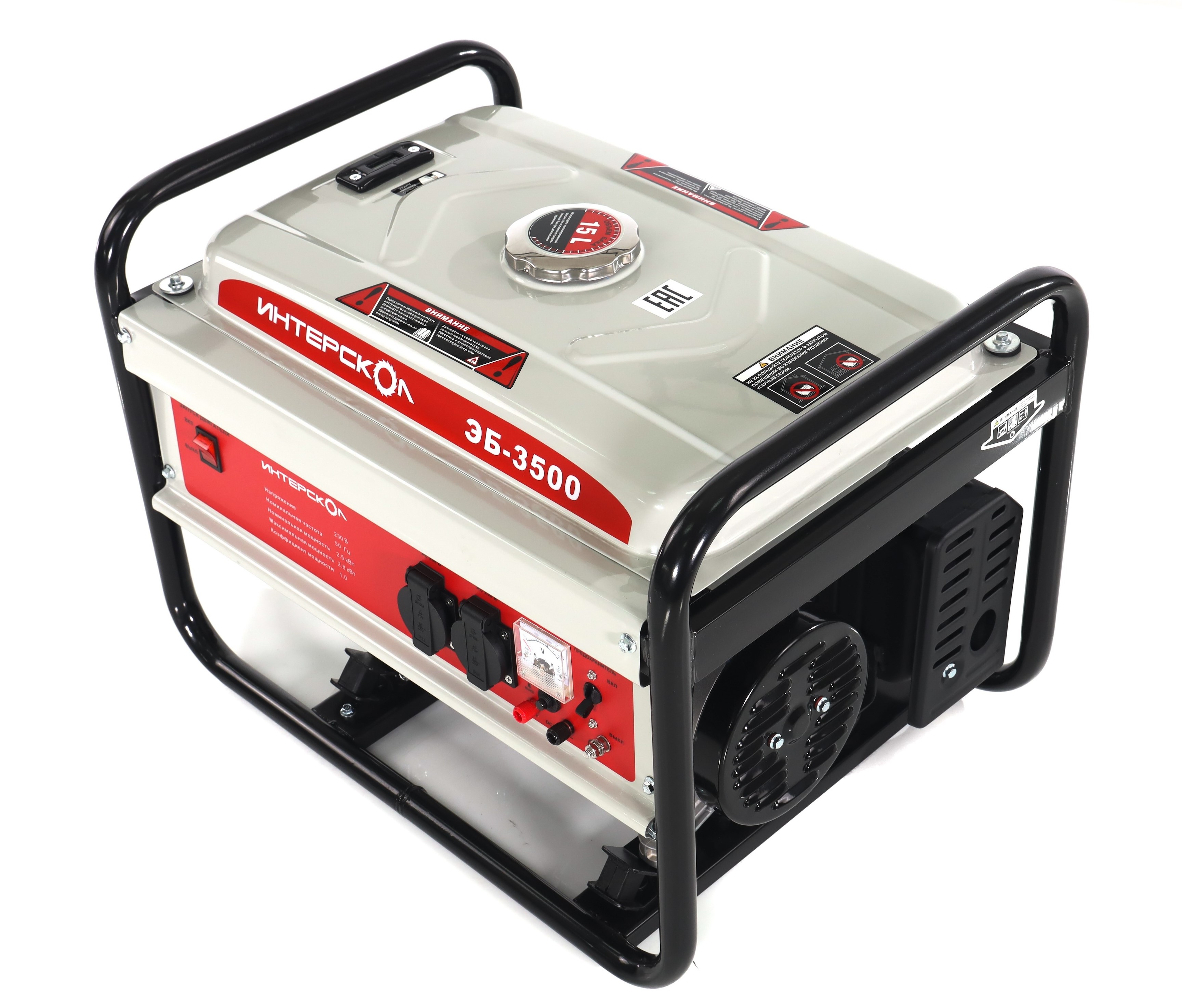Генератор бензиновый ИНТЕРСКОЛ ЭБ-3500 синхронный, 2.5 кВт, (794.0.0.40)