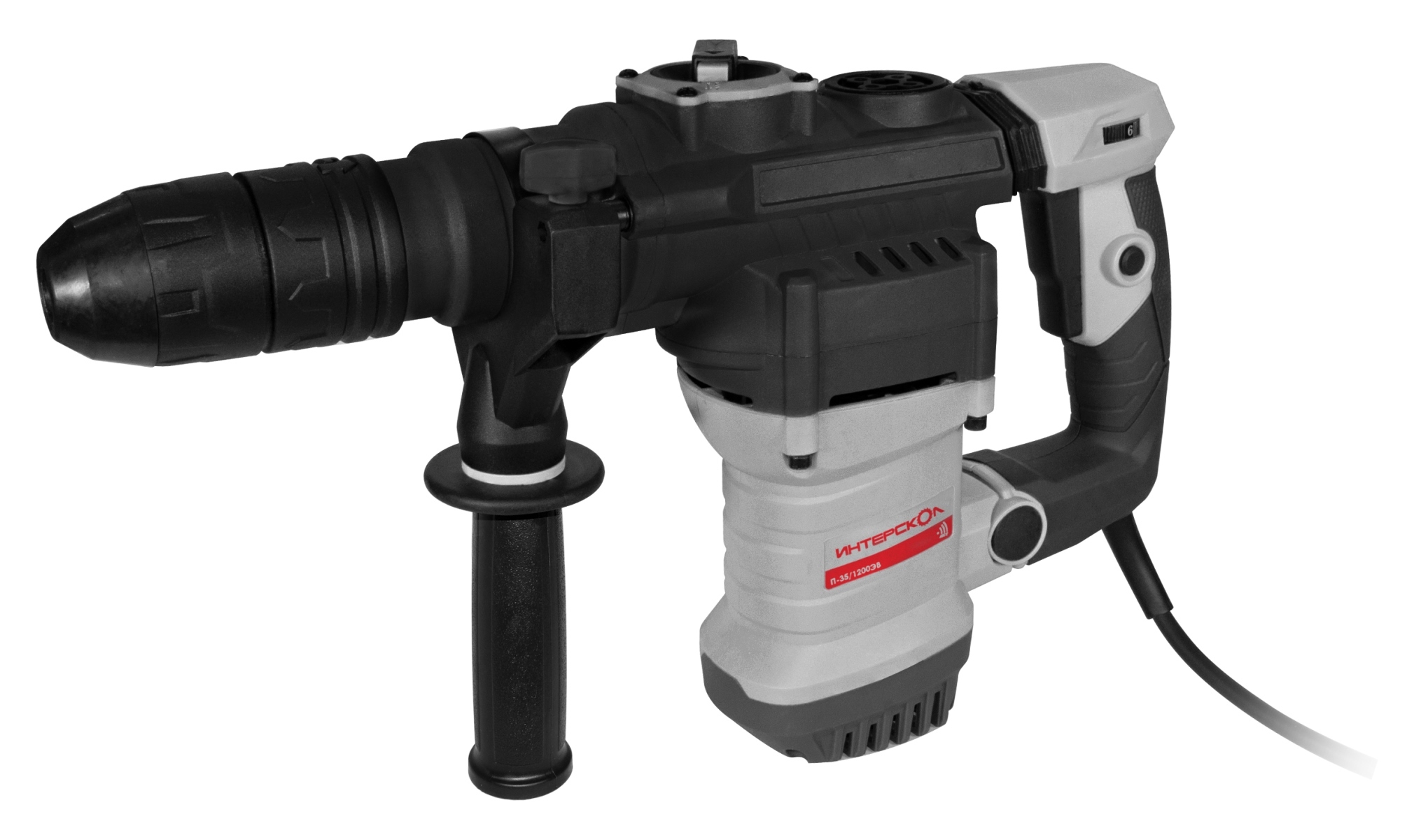 Отбойный молоток ИНТЕРСКОЛ М-12/1250ЭВ, 1250 Вт, 12 Дж, 2800 уд/мин, в кейсе (520.0.0.70)