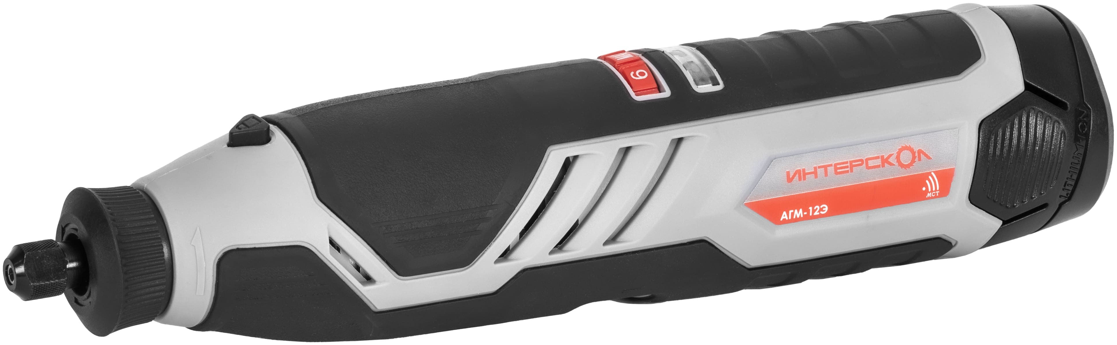 Аккумуляторный гравер ИНТЕРСКОЛ АГМ-12Э, 12 В 25000 об/мин, с 2 АКБ 2 Ач и ЗУ, в кейсе (809.2.2.70)