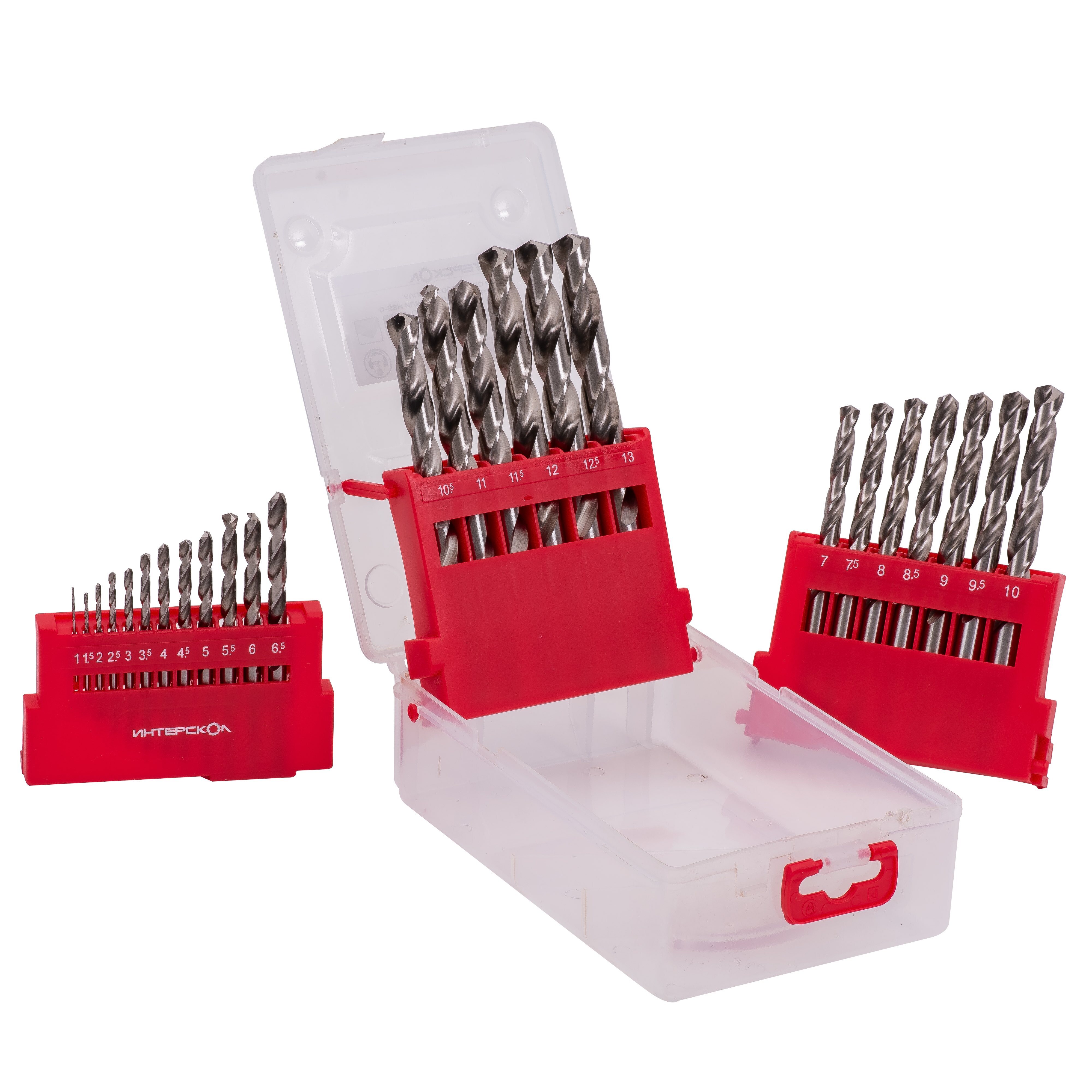 Набор сверл ИНТЕРСКОЛ по металлу, 1-13 мм, 25 шт. (18101.025)