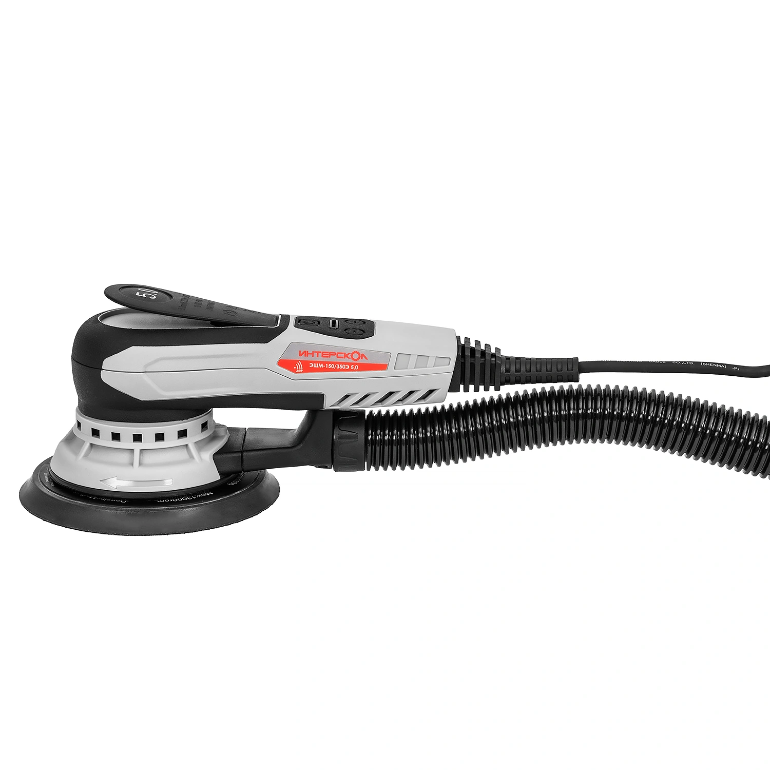 Эксцентриковая шлифмашина ИНТЕРСКОЛ ЭШМ-150/350Э 5.0, 350 Вт, 150 мм, 10000 об/мин (800.1.0.70)