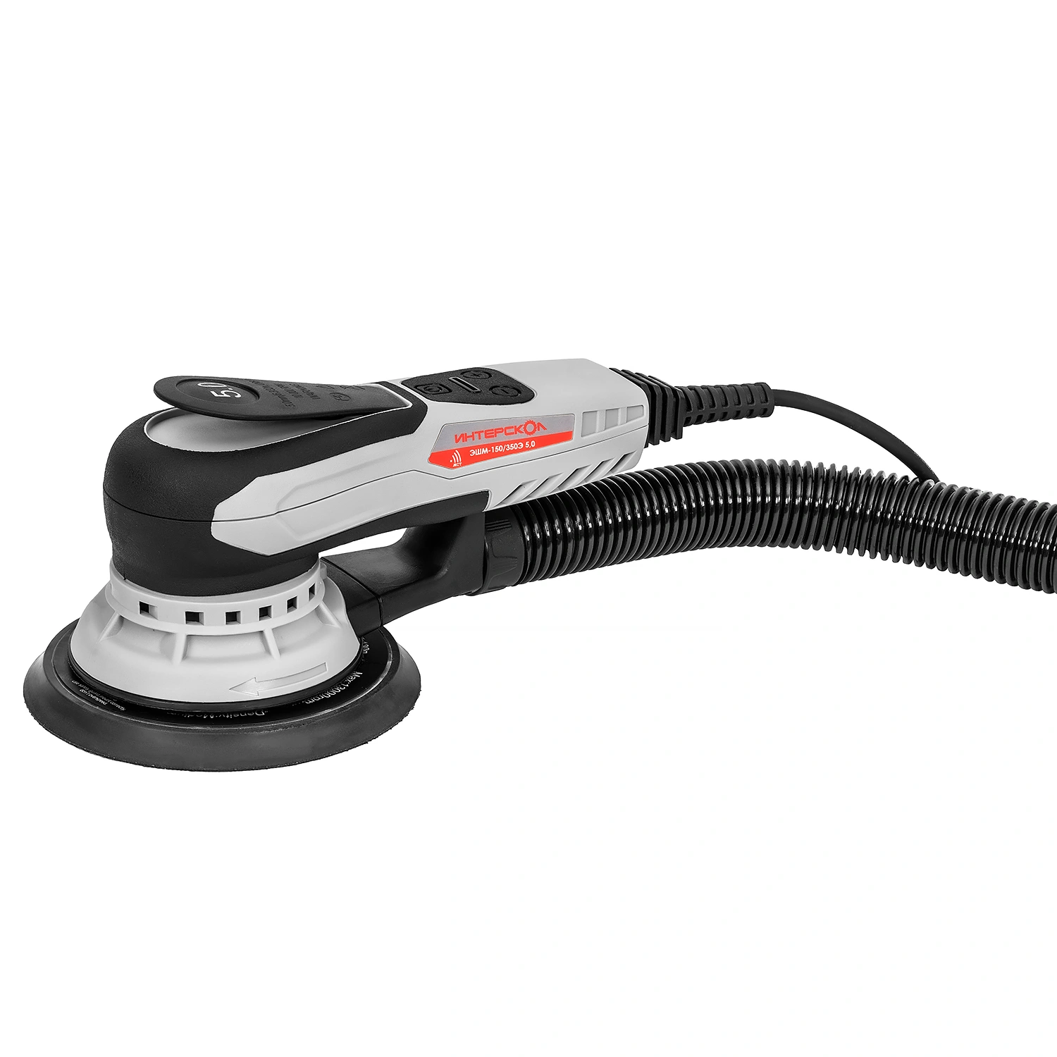 Эксцентриковая шлифмашина ИНТЕРСКОЛ ЭШМ-150/350Э 5.0, 350 Вт, 150 мм, 10000 об/мин (800.1.0.70)