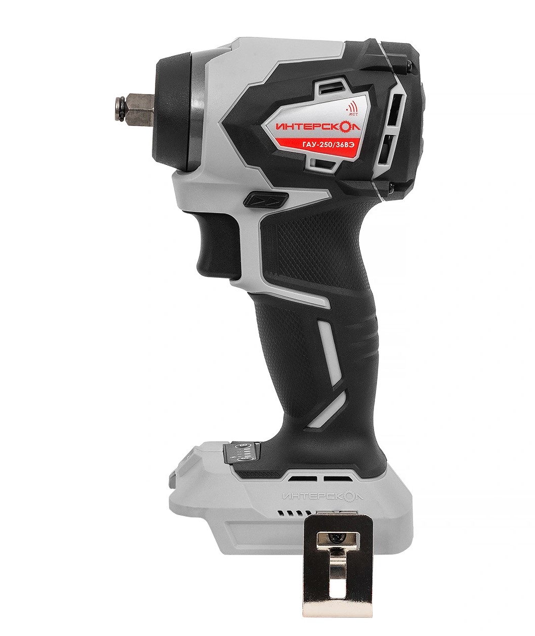 Аккумуляторный ударный гайковерт ИНТЕРСКОЛ ГАУ-250/36ВЭ, 36 В, 250 Нм, 3200 уд/мин, с АКБ 2.5 Ач и ЗУ (863.0.0.70-B25C)