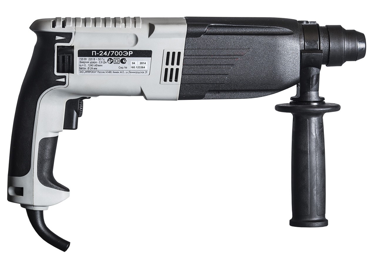 Перфоратор ИНТЕРСКОЛ П-24/700ЭР, 720 Вт, 2.6 Дж, 5080 уд/мин (160.1.0.00)