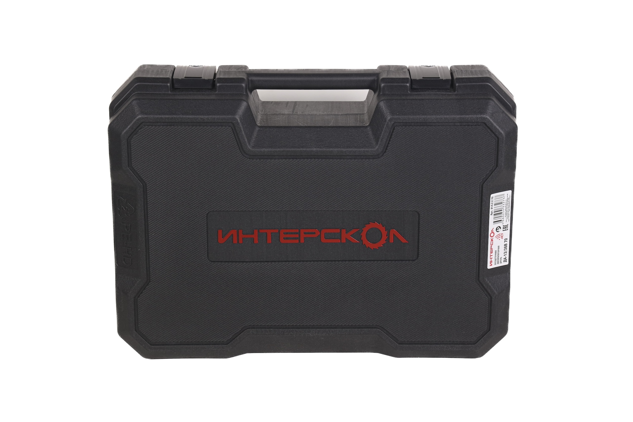 Аккумуляторная дрель-шуруповерт ИНТЕРСКОЛ ДА-13/36В 70, 36 В, 1900 об/мин, с 2 АКБ 2 Ач и ЗУ, в кейсе (814.2.2.70)