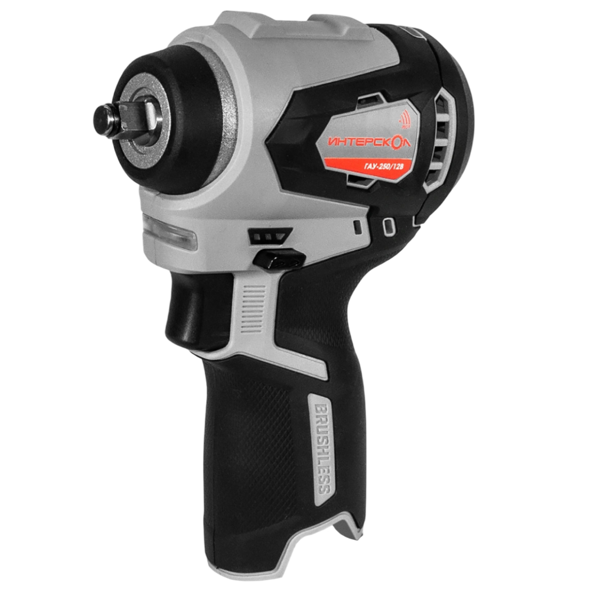 Аккумуляторный ударный гайковерт ИНТЕРСКОЛ ГАУ-250/12ВЭ, 12 В, 250 Нм, 3200 уд/мин, с АКБ 5 Ач и ЗУ (804.1.0.70-B5C)