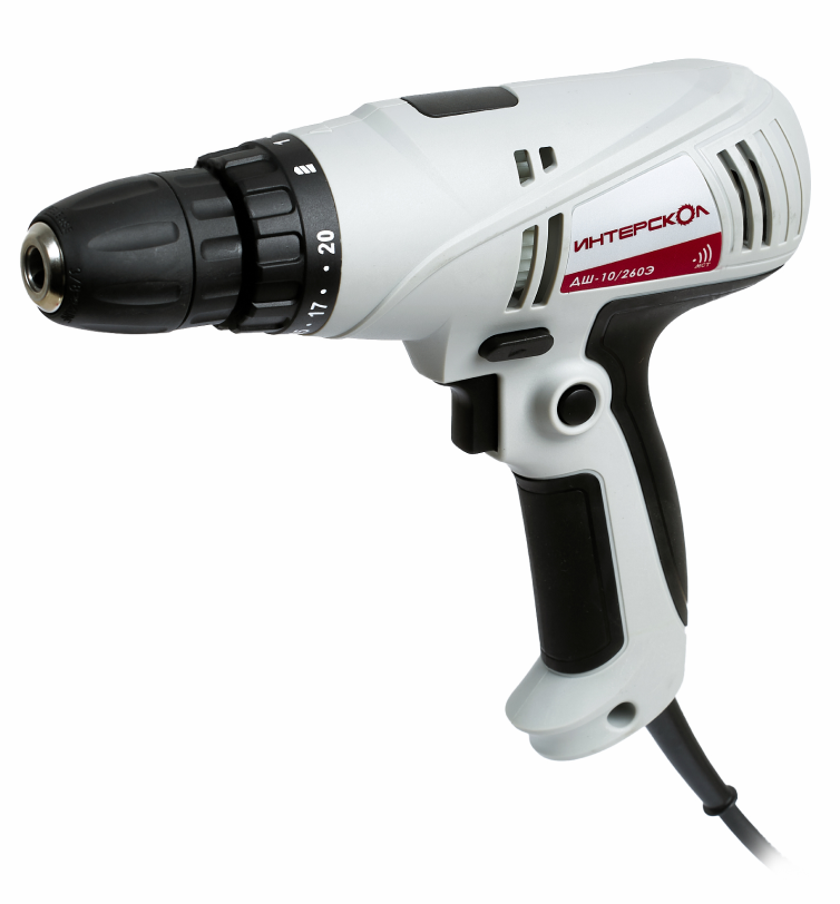 Дрель-шуруповерт ИНТЕРСКОЛ ДШ-10/260Э, 260 Вт, 800 об/мин (210.1.1.00)