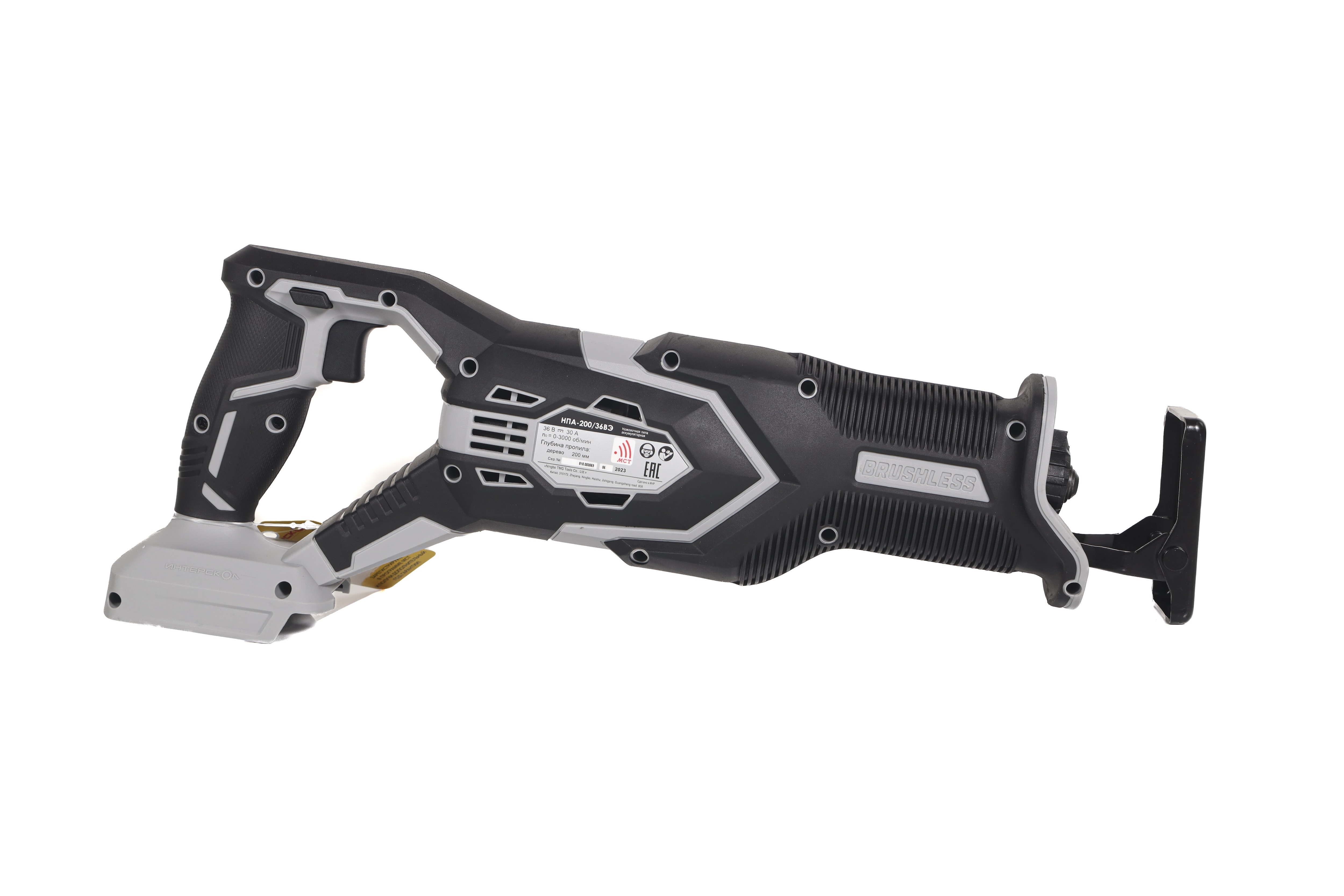 Аккумуляторная сабельная пила ИНТЕРСКОЛ НПА-200/36ВЭ, 36 В, 3000 ход/мин, 26 мм, без АКБ и ЗУ (818.0.0.70)