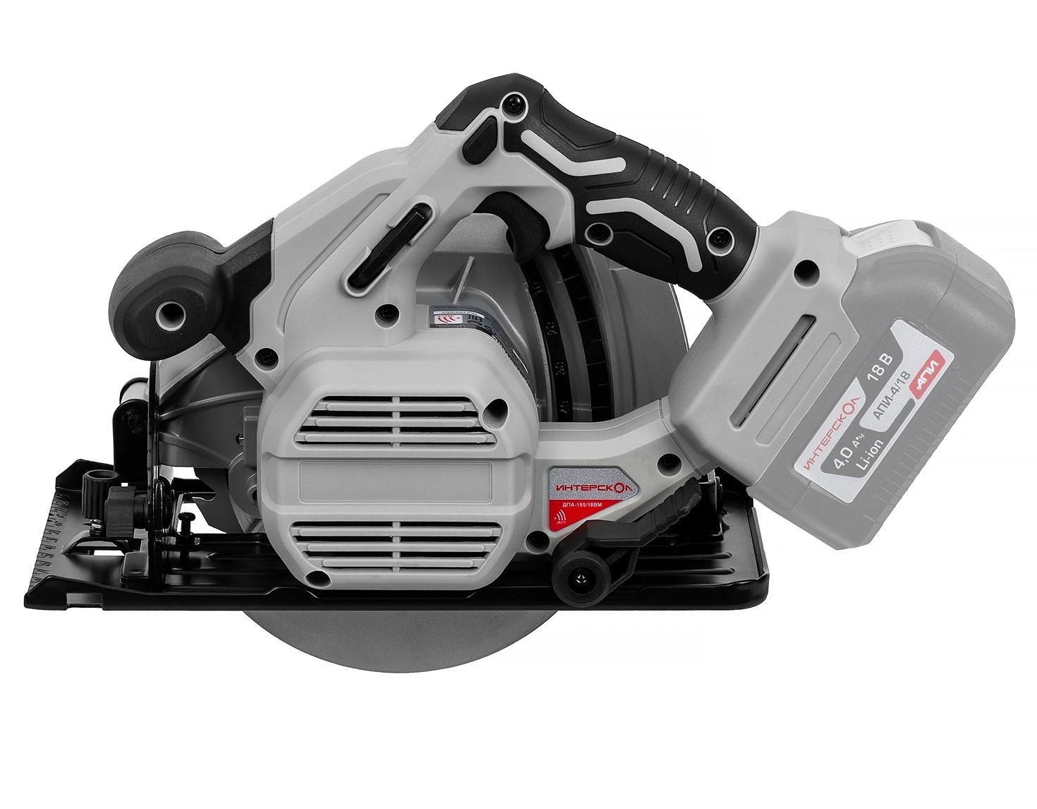 Аккумуляторная дисковая пила ИНТЕРСКОЛ ДПА-165/18ВМ, 18 В, 165 мм, 5000 об/мин, без АКБ и ЗУ (762.0.0.70)