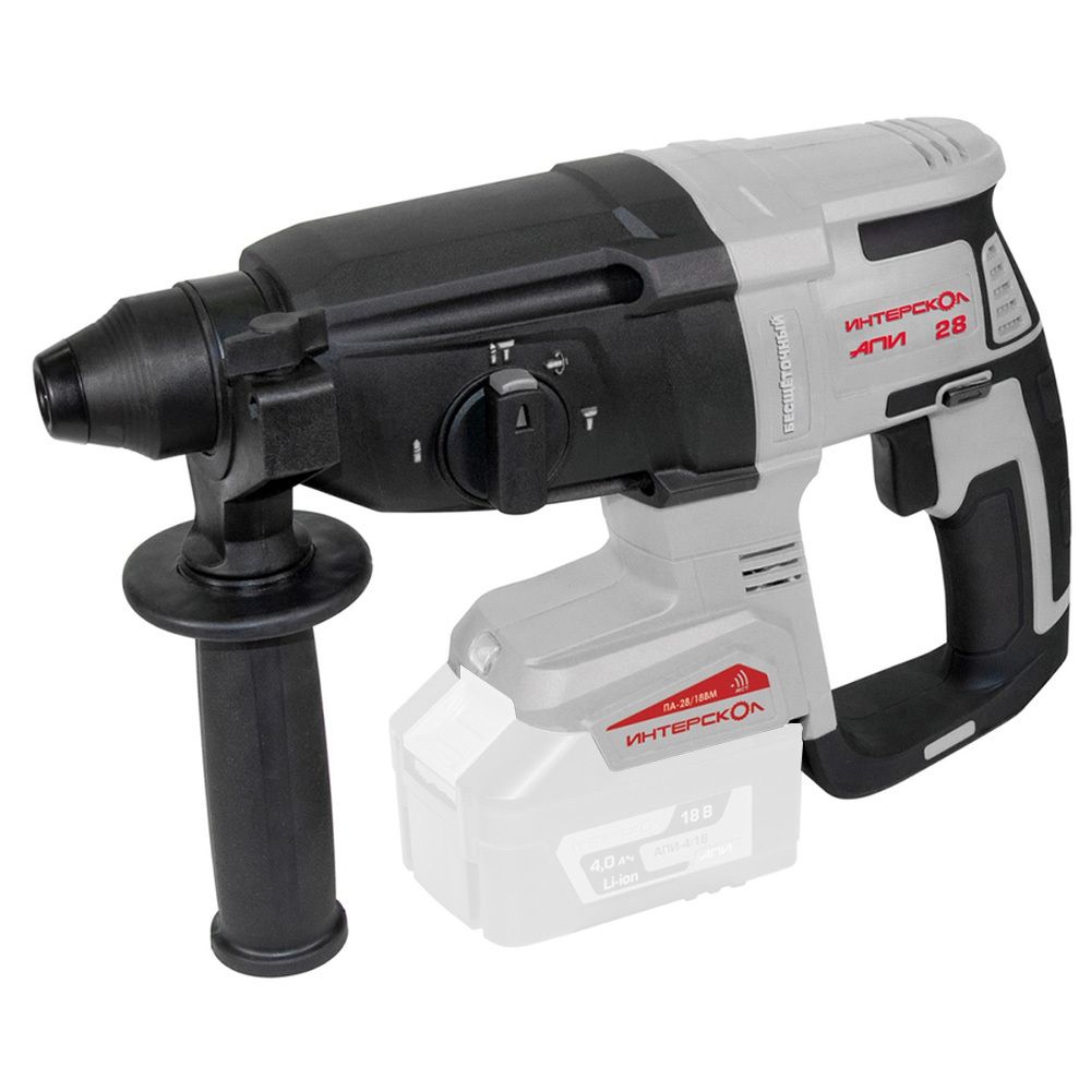 Аккумуляторный перфоратор ИНТЕРСКОЛ ПА-28/18ВM, 18 В, 2.8 Дж, 5300 уд/мин, с АКБ 2 Ач и ЗУ, в кейсе (732.0.0.70-B2C)