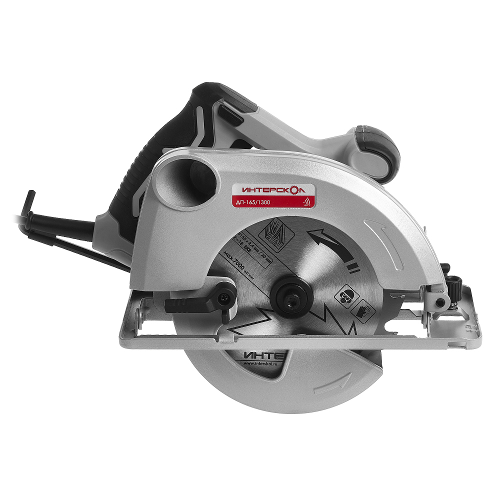 Дисковая (циркулярная) пила ИНТЕРСКОЛ ДП-165/1300,  1300 Вт, 165 мм, 6000 об/мин, 551.1.0.70