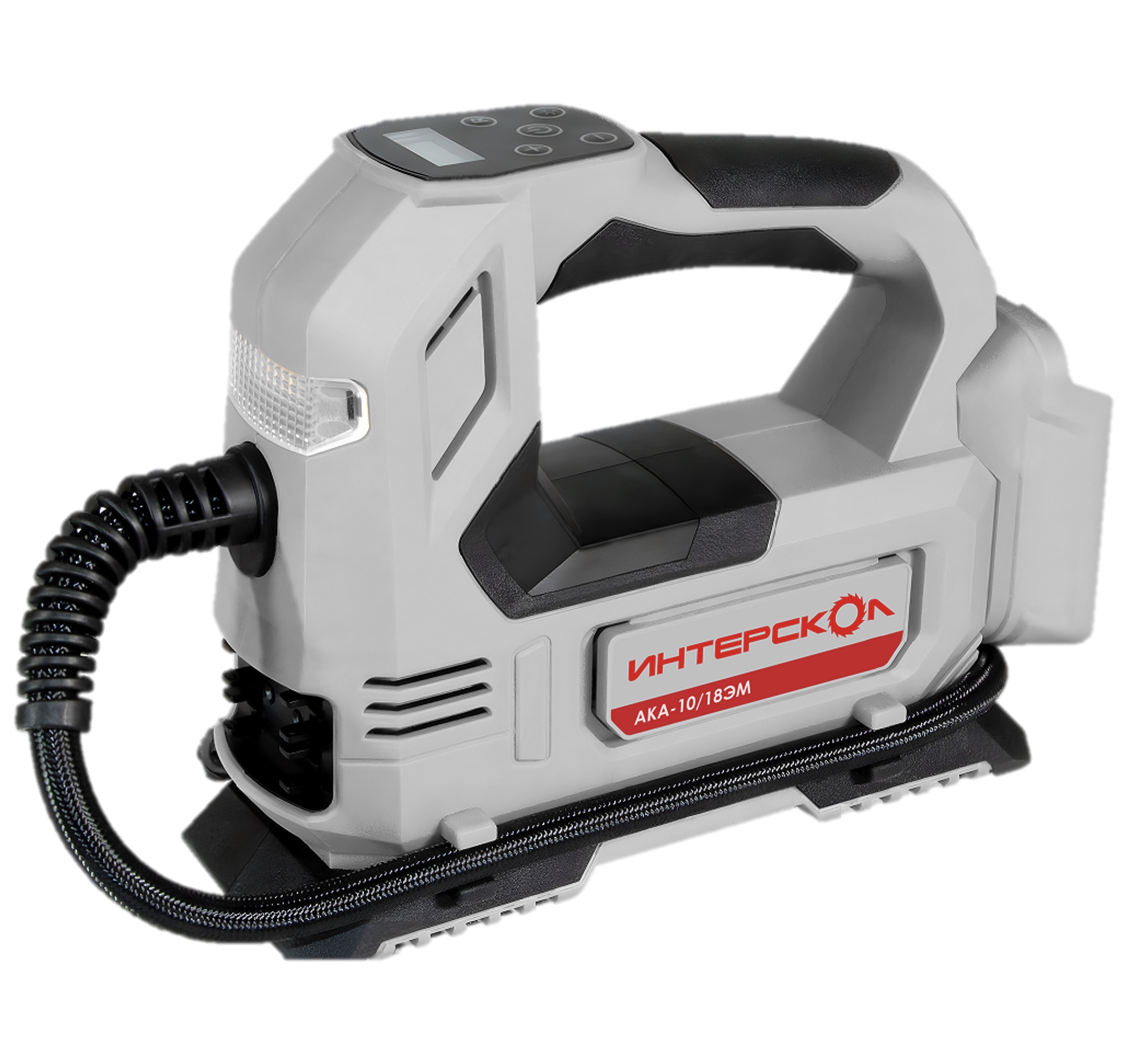 Аккумуляторный компрессор ИНТЕРСКОЛ АКА-10/18ЭМ, 18 В, 10.3 бар, без АКБ и ЗУ (748.0.0.70)
