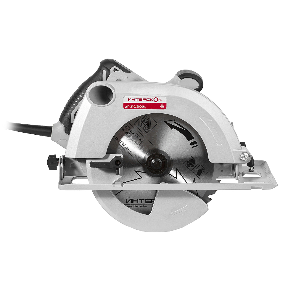 Дисковая (циркулярная) пила ИНТЕРСКОЛ ДП-210/2000М 2000 Вт, 210 мм, 4500 об/мин, 553.1.0.70
