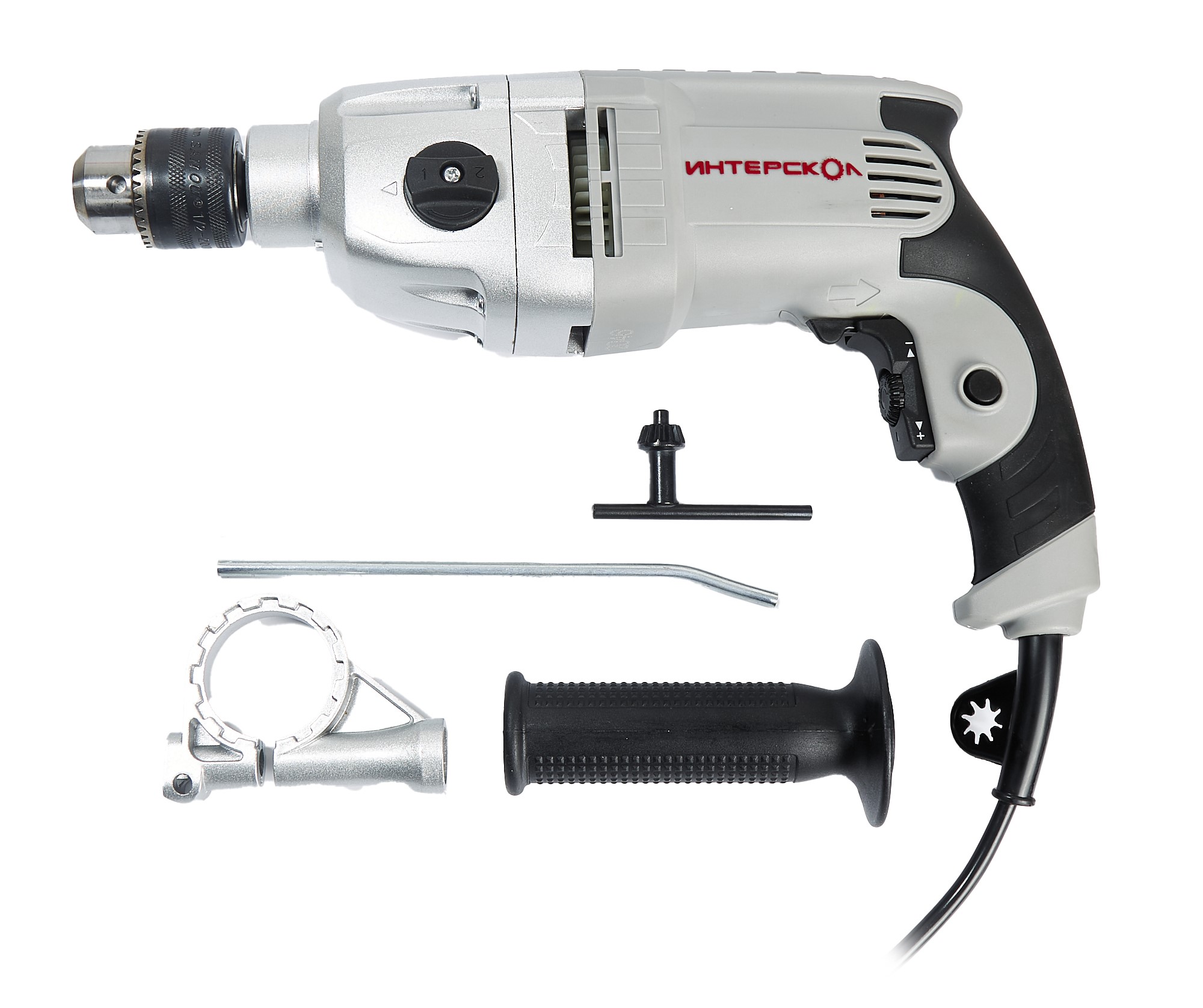 Ударная дрель ИНТЕРСКОЛ ДУ-13/810ЭР, 810 Вт, 2000 об/мин, 32000 уд/мин (150.1.3.00)