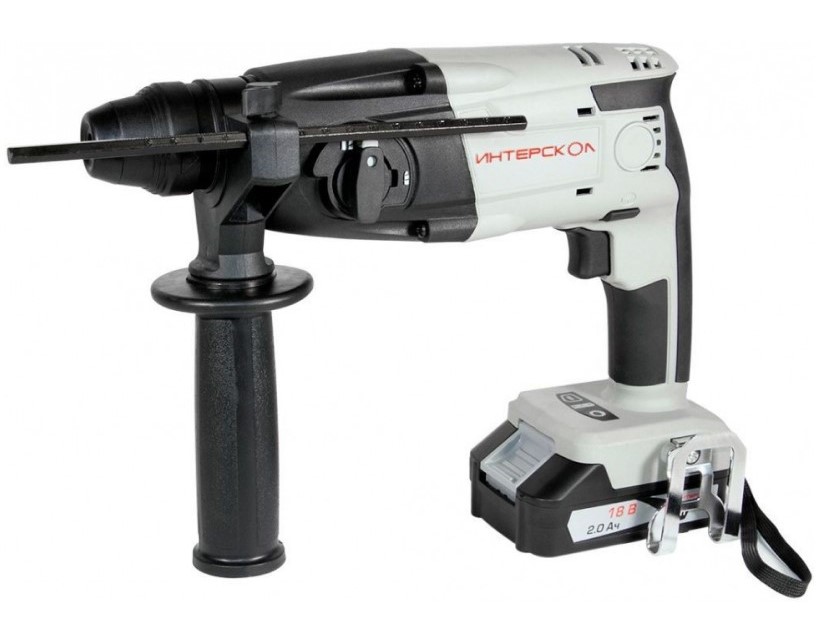 Аккумуляторный перфоратор ИНТЕРСКОЛ ПА-18/18Л2, 18 В, 1.3 Дж, 6900 уд/мин, с 2 АКБ 2 Ач и ЗУ, в кейсе (329.2.2.74)