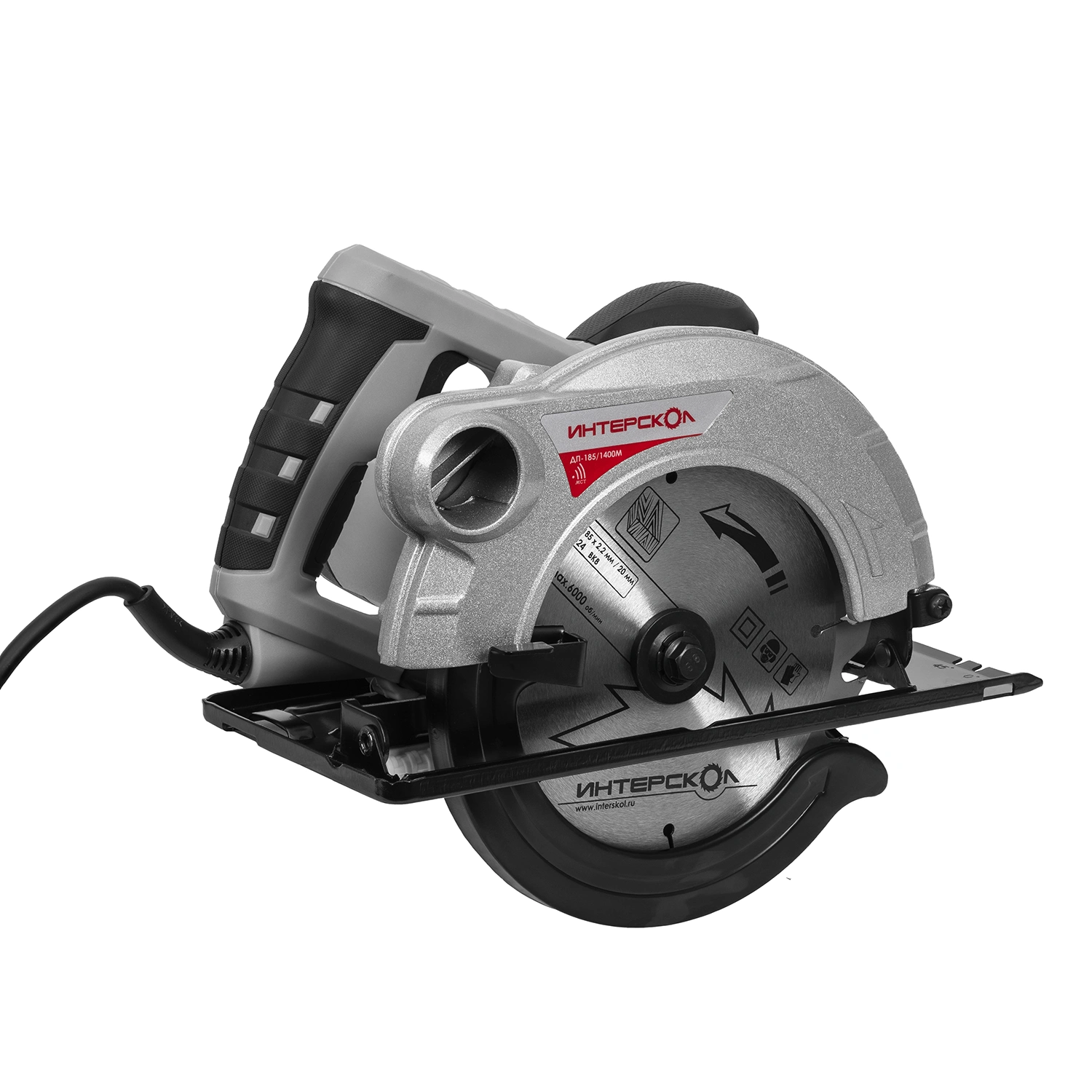 Пила циркулярная ИНТЕРСКОЛ ДП-185/1400М, 1400 Вт, 185 мм, 5000 об/мин (785.1.0.70)