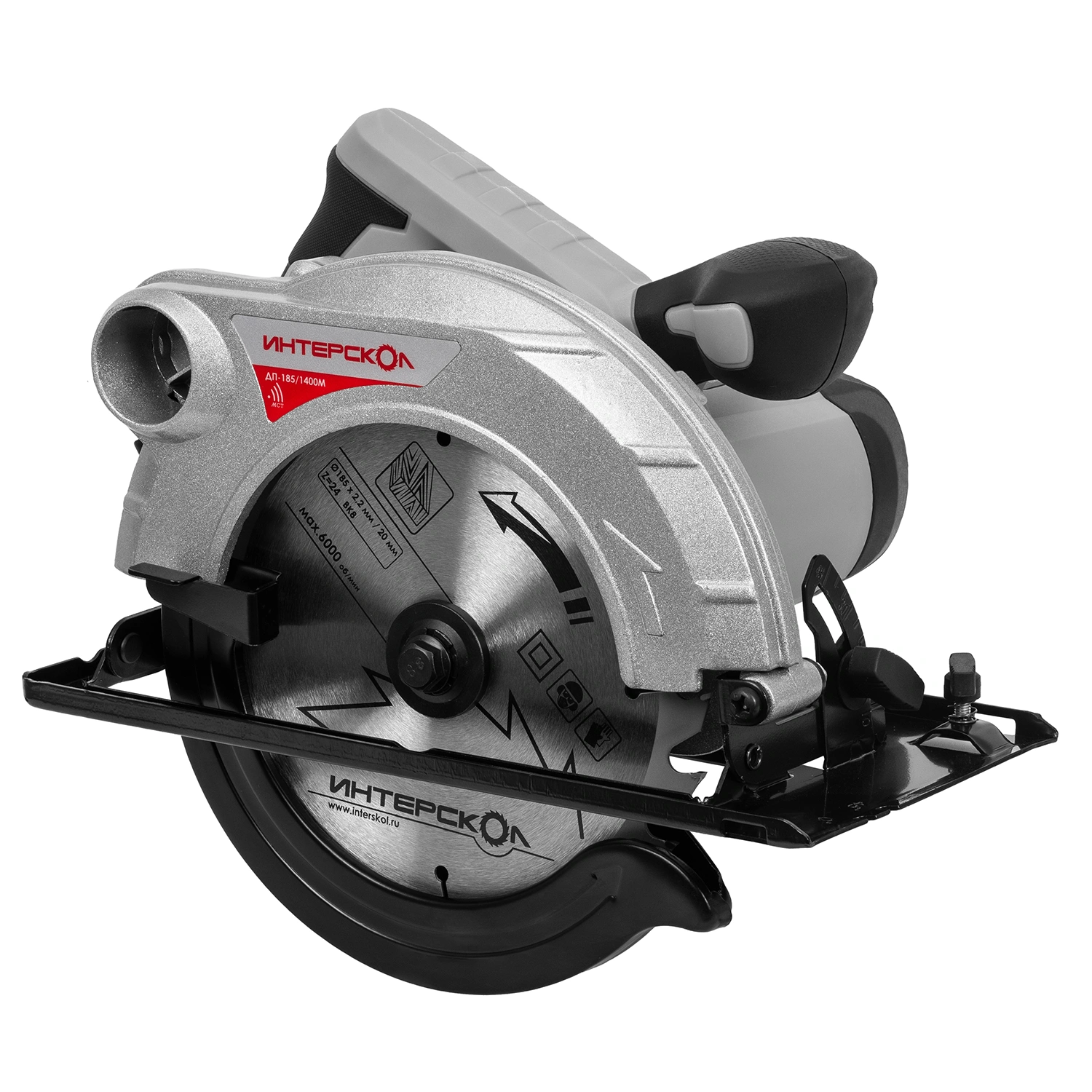 Пила циркулярная ИНТЕРСКОЛ ДП-185/1400М, 1400 Вт, 185 мм, 5000 об/мин (785.1.0.70)