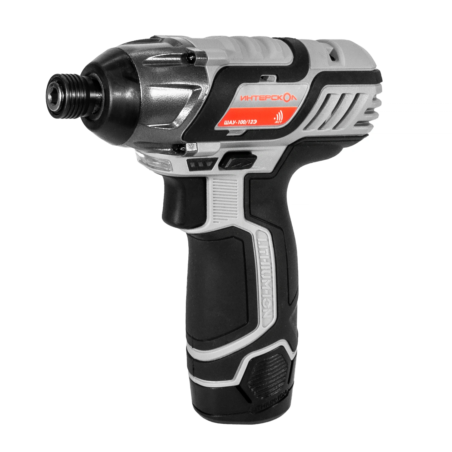 Аккумуляторный ударный шуруповерт ИНТЕРСКОЛ ШАУ-100/12Э, 12 В, 100 Нм, 3000 уд/мин, с АКБ 2 Ач и ЗУ (808.0.0.70-B2C)