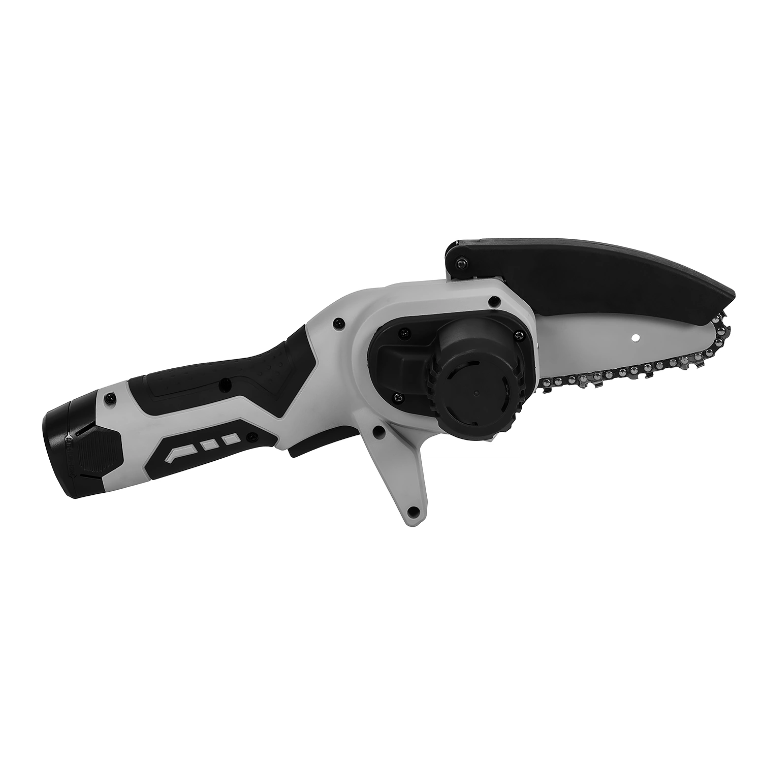 Аккумуляторная цепная пила ИНТЕРСКОЛ ПЦА-4/12, 12 В, 10 см, 3.9 м/с, с АКБ 2 Ач и ЗУ (811.0.0.70-B2C)