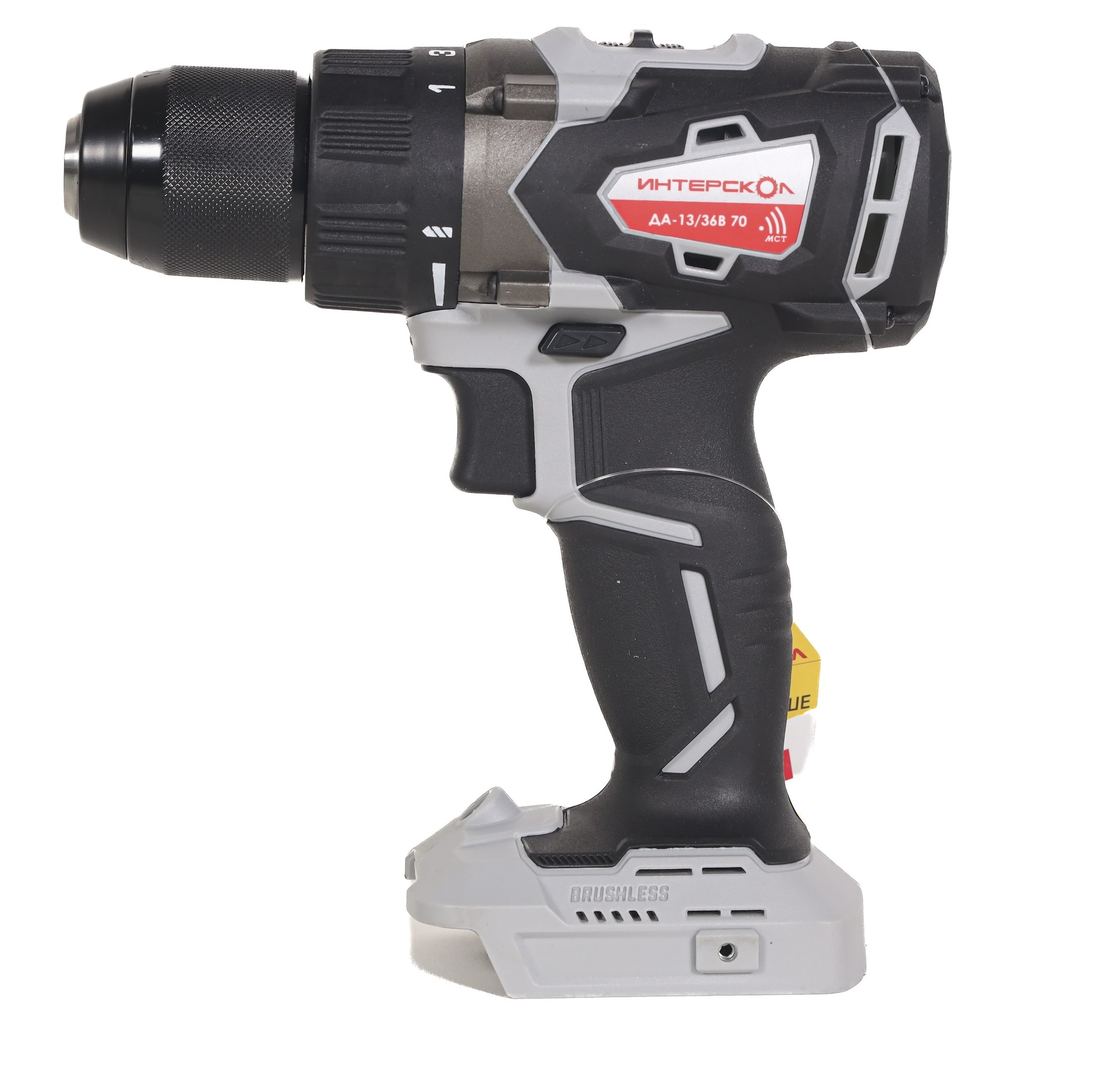 Аккумуляторная дрель-шуруповерт ИНТЕРСКОЛ ДА-13/36В 70, 36 В, 1900 об/мин, с АКБ 2.5 Ач и ЗУ (814.0.0.70-B25C)