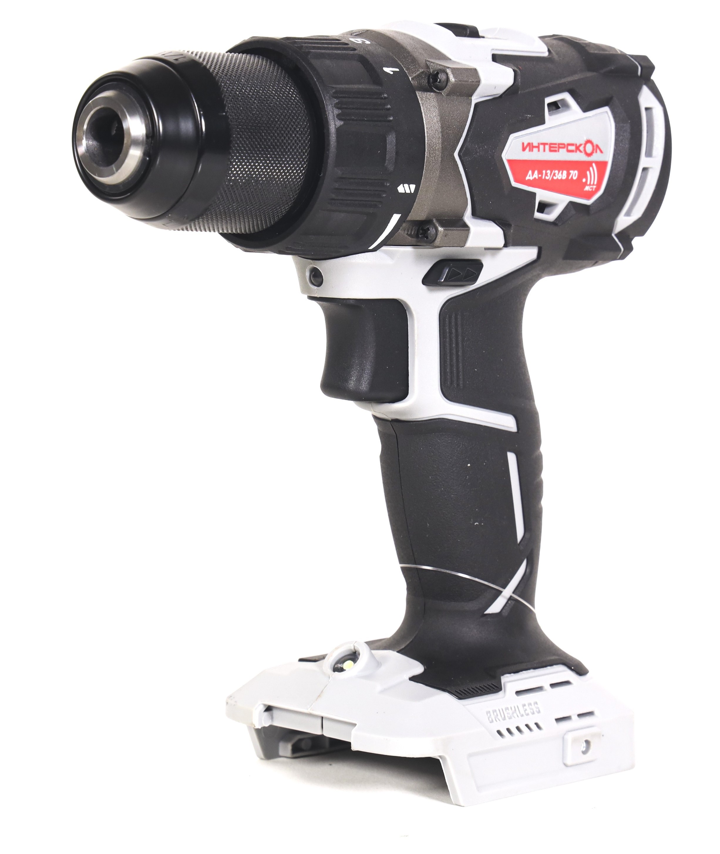 Аккумуляторная дрель-шуруповерт ИНТЕРСКОЛ ДА-13/36В 70, 36 В, 1900 об/мин, с АКБ 2.5 Ач и ЗУ (814.0.0.70-B25C)