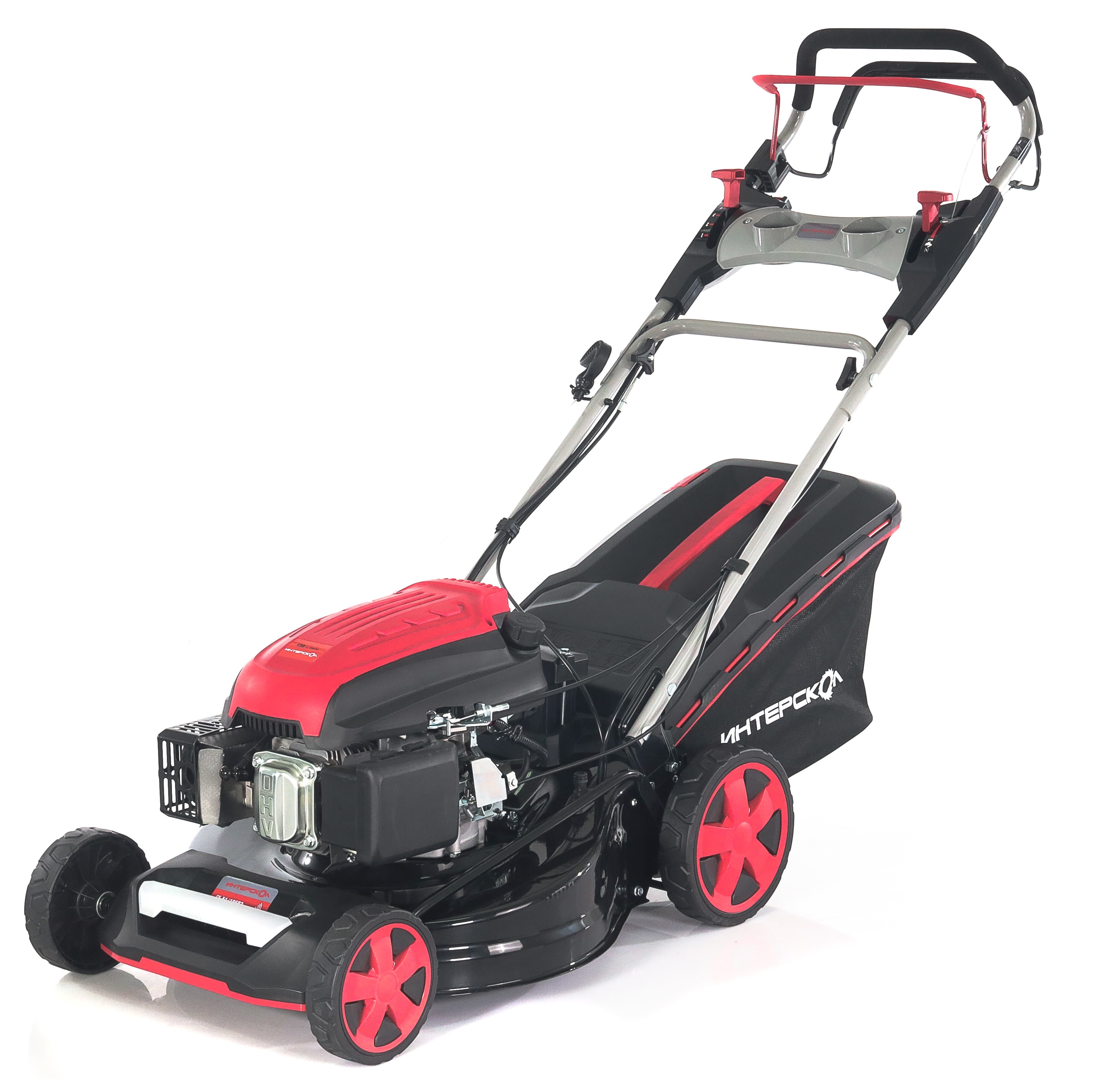 Бензиновая газонокосилка ИНТЕРСКОЛ ГБ-51/196ВЭ, 5.71 л.с., 196 см³, 3000 об/мин, 60 л (932.0.0.70)