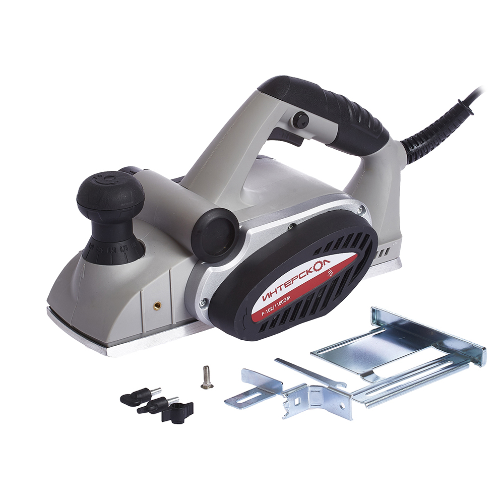 Электрорубанок ИНТЕРСКОЛ Р-102/1100ЭМ, 1100 Вт, 11000 об/мин, 102 мм (70.1.1.00)