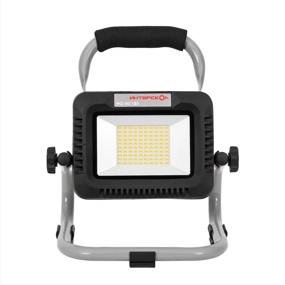 Аккумуляторный фонарь ИНТЕРСКОЛ ФО-50/18Л, 18 В, с АКБ 2 Ач и ЗУ (652.0.0.00-B2C)