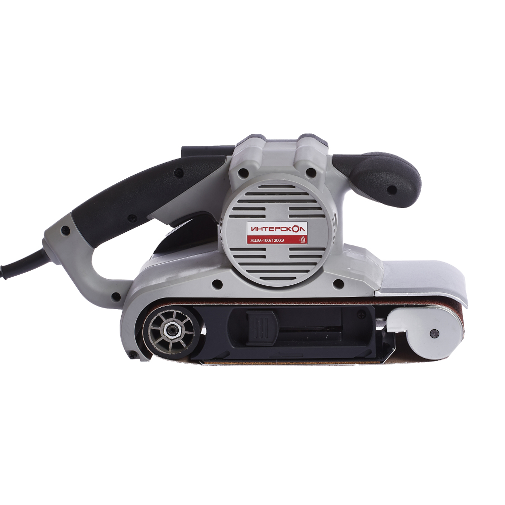 Ленточная шлифмашина ИНТЕРСКОЛ ЛШМ-100/1200Э, 1200 Вт, 100 мм, 400 м/мин, (72.1.1.00)