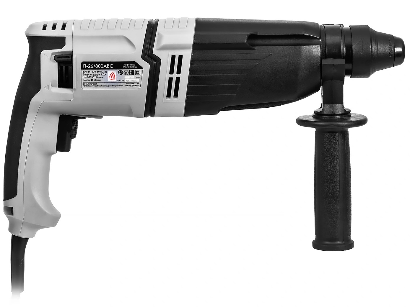 Перфоратор ИНТЕРСКОЛ П-26/800АВС, 800 Вт, 3 Дж, 6060 уд/мин (426.0.4.40)