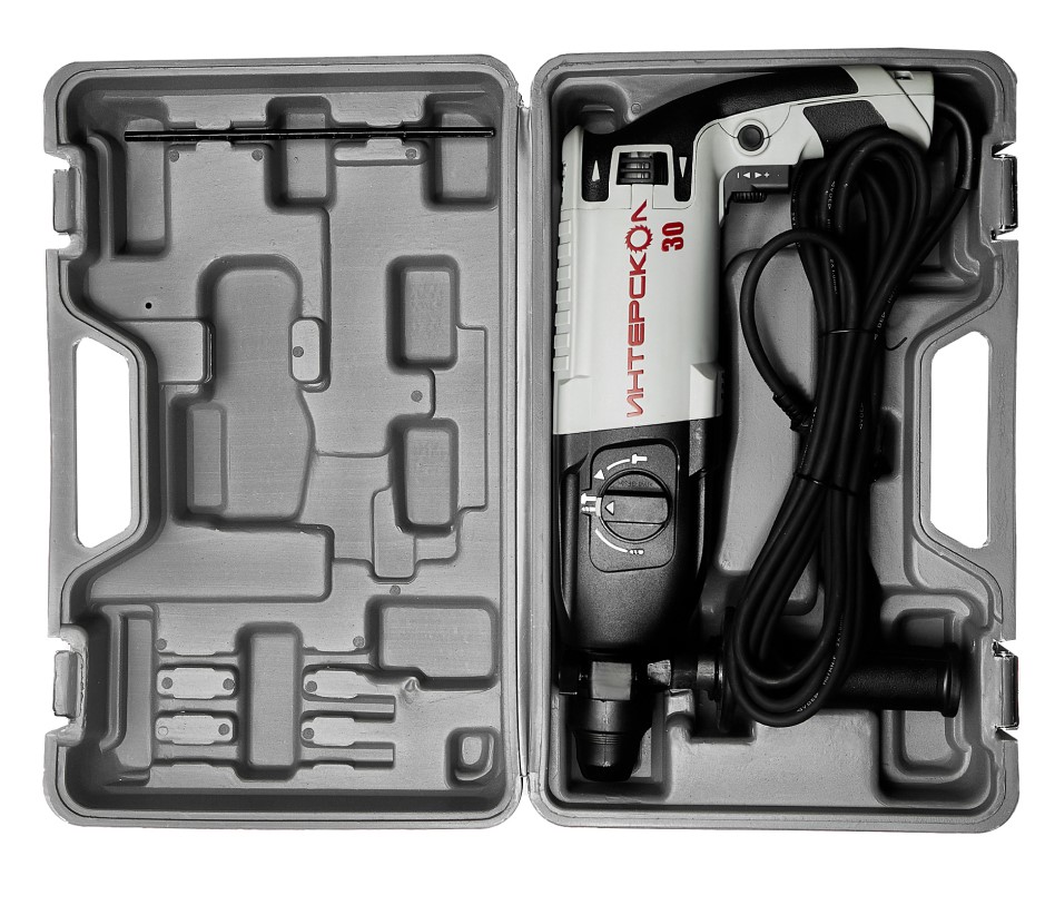 Перфоратор ИНТЕРСКОЛ П-30/900ЭР, 900 Вт, 3.3 Дж, 5100 уд/мин, кейс (86.1.0.00)