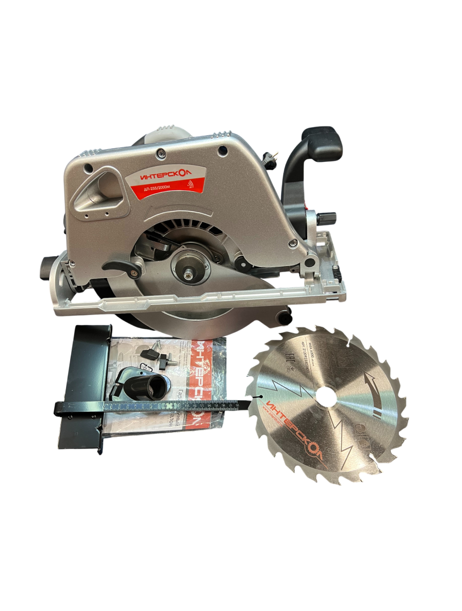 Пила циркулярная ИНТЕРСКОЛ ДП-235/2000М, 2000 Вт, 235 мм, 4200 об/мин, (УЦЕНЕННЫЙ ТОВАР) (14.1.1.21/U)