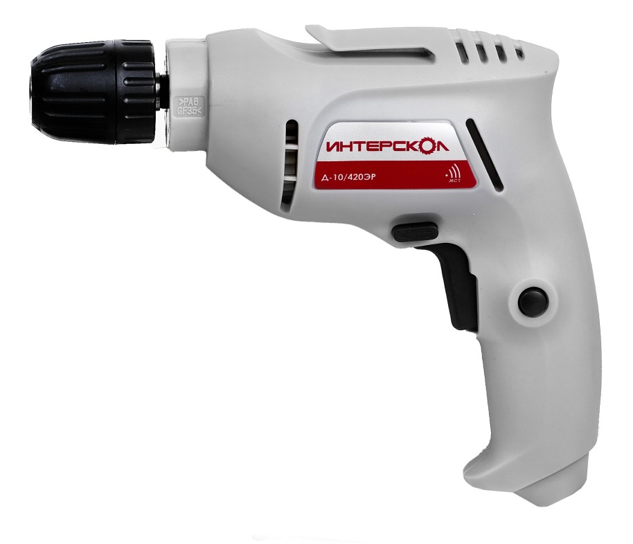 Дрель ИНТЕРСКОЛ Д-10/420ЭР, 420 Вт, 4000 об/мин (672.1.0.00)