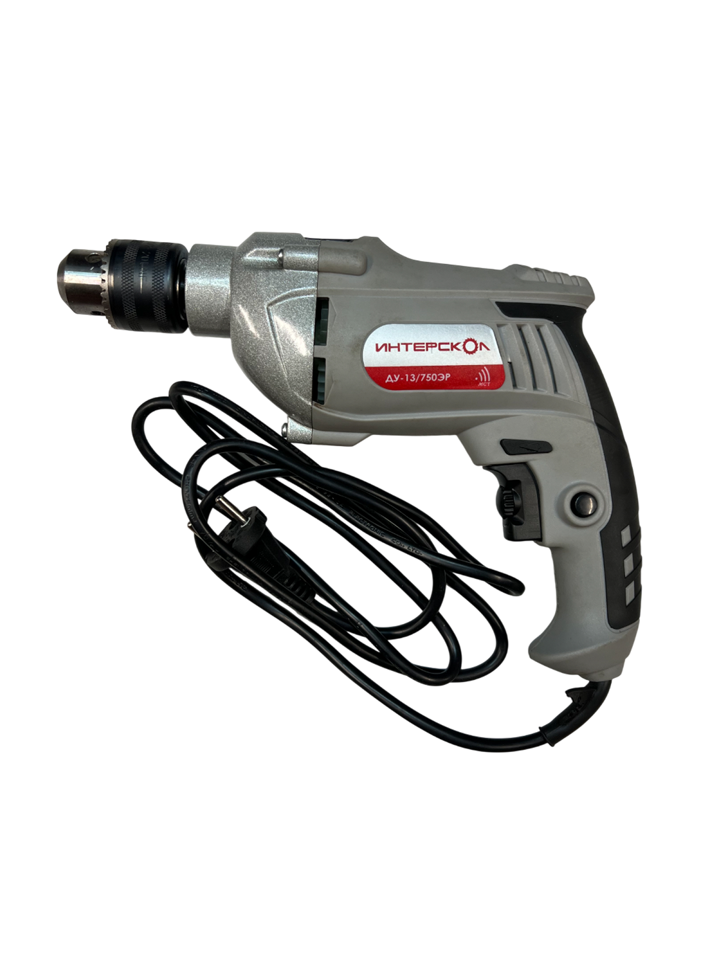 Ударная дрель ИНТЕРСКОЛ ДУ-13/750ЭР, 750 Вт, 2800 об/мин, 45000 уд/мин, (УЦЕНЕННЫЙ ТОВАР) (546.1.0.00/U)