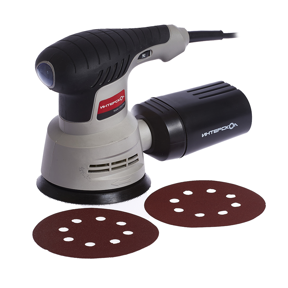 Эксцентриковая шлифмашина ИНТЕРСКОЛ ЭШМ-125/270Э, 270 Вт, 125 мм, 24000 кол/мин (1040900100)