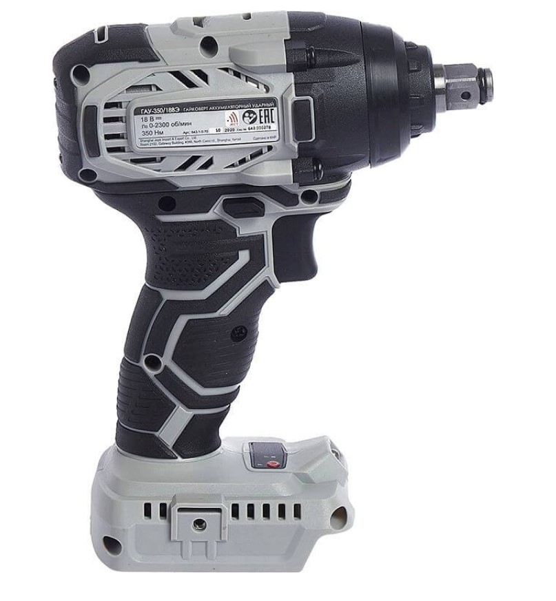 Аккумуляторный гайковерт ИНТЕРСКОЛ ГАУ-350/18ВЭ, 18 В, 350 Нм, 3200 уд/мин, без АКБ и ЗУ (643.1.0.70)