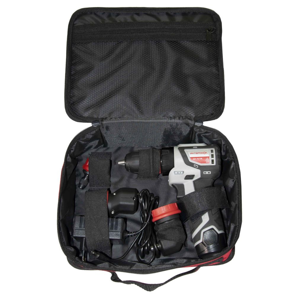 Набор аккумуляторного инструмента ИНТЕРСКОЛ 12 В: дрель-шуруповерт ДА-10/12В 36 + цепная пила ПЦА-4/12 + шина, с 2 АКБ 2 Ач и ЗУ