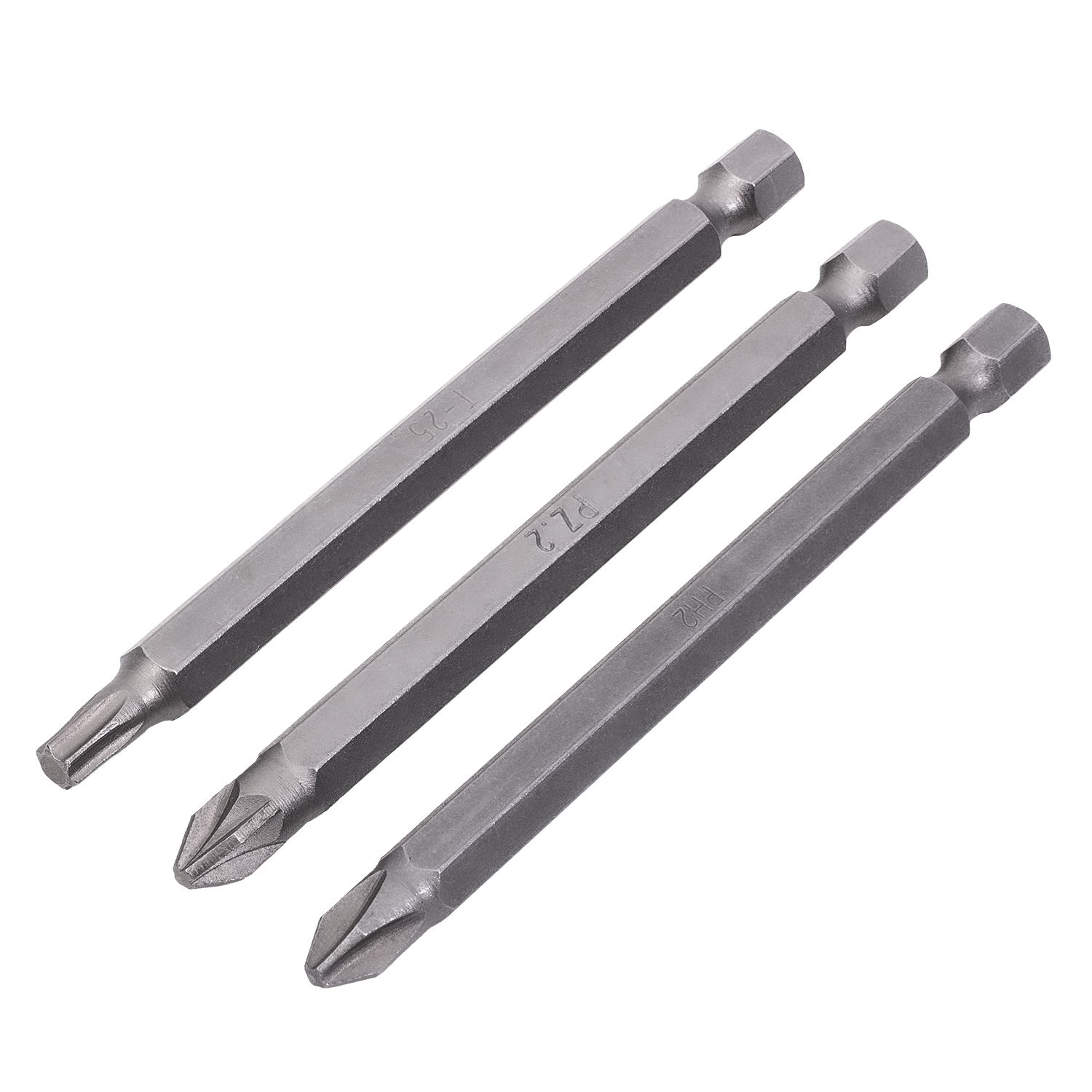 Бита ИНТЕРСКОЛ PH2/PZ2/T25, 90 мм хвостовик 1/4", 3 шт. (0408.005)