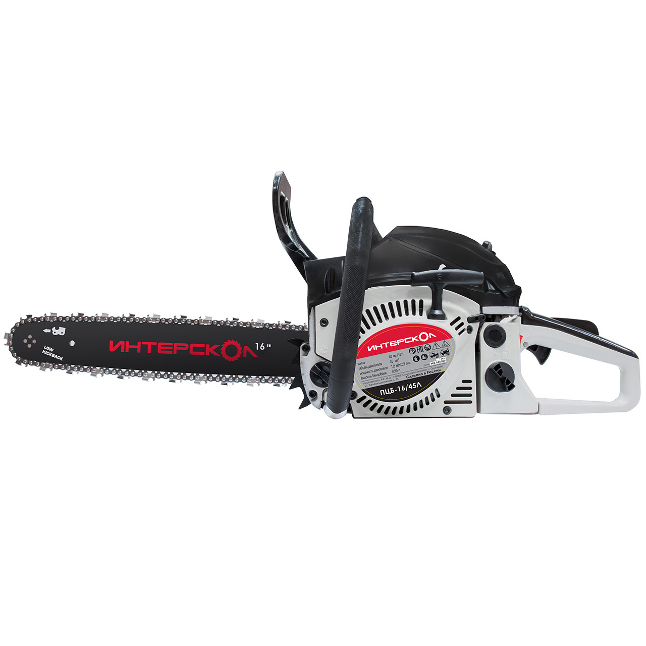 Цепная пила ИНТЕРСКОЛ ПЦБ-16/45Л, 1.8 кВт, 40 см (443.01.0.00)