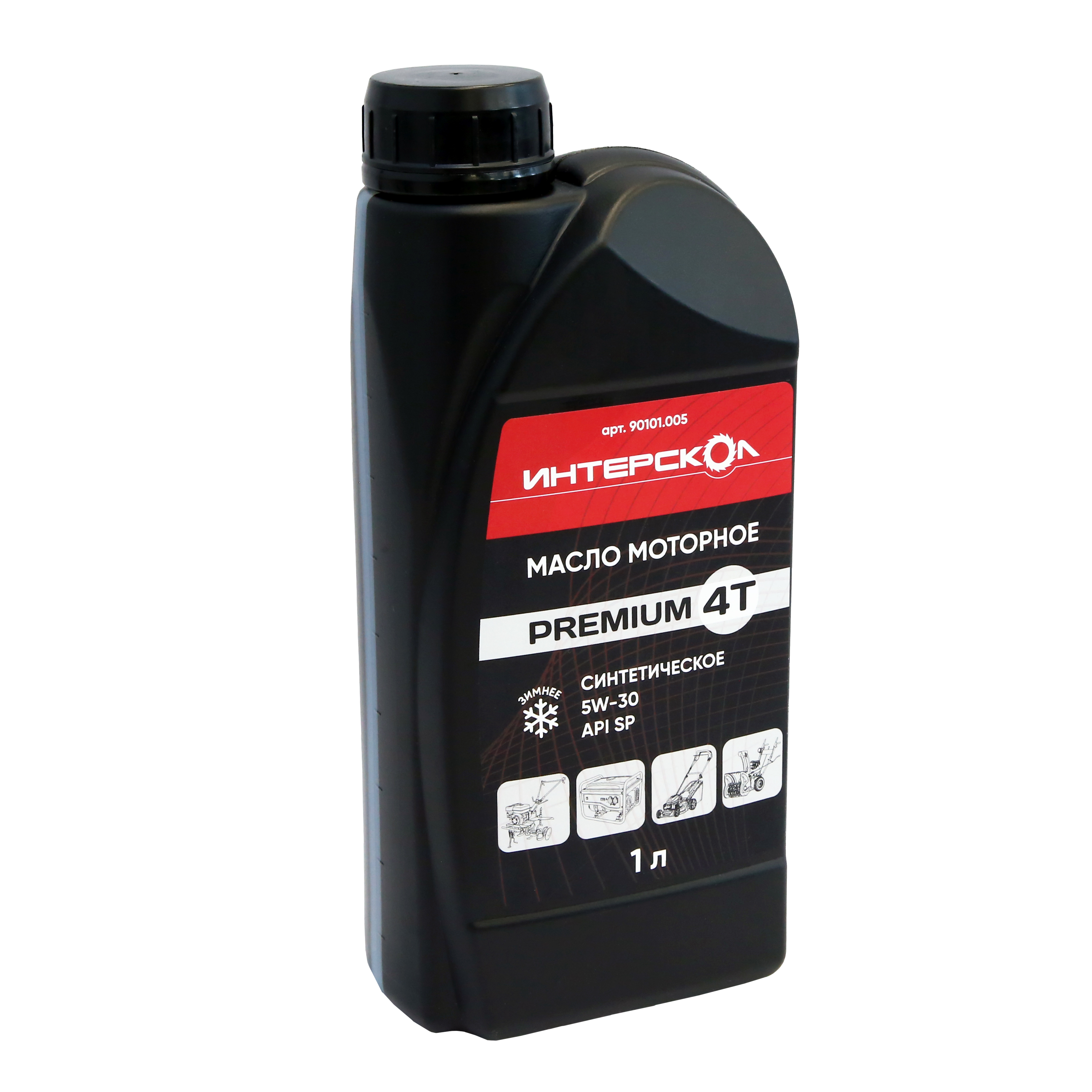 Масло моторное ИНТЕРСКОЛ Premium, 5W-30, 4-х тактное, синтетическое, 1000 мл (90101.005)