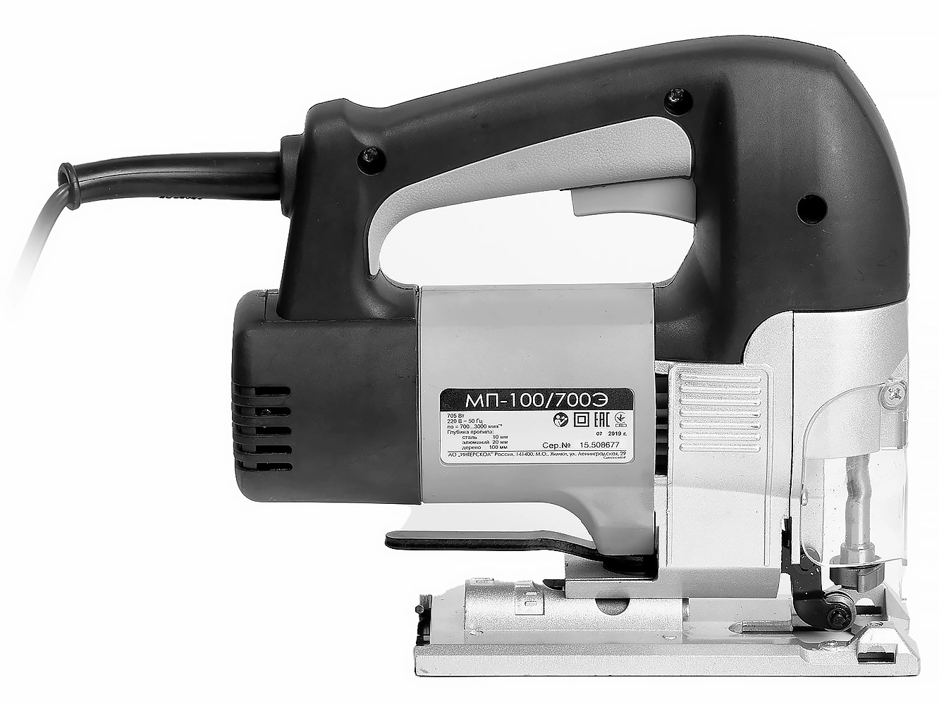 Лобзик ИНТЕРСКОЛ МП-100/700Э, 705 Вт, 3000 ход/мин, 26 мм (15.1.1.11)