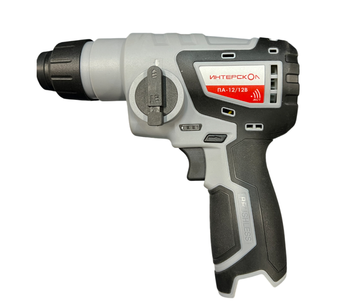 Аккумуляторный перфоратор ИНТЕРСКОЛ ПА-12/12В, 12 В, 1.2 Дж, 4250 уд/мин, без АКБ и ЗУ (УЦЕНЕННЫЙ ТОВАР) (648.0.0.70/U)